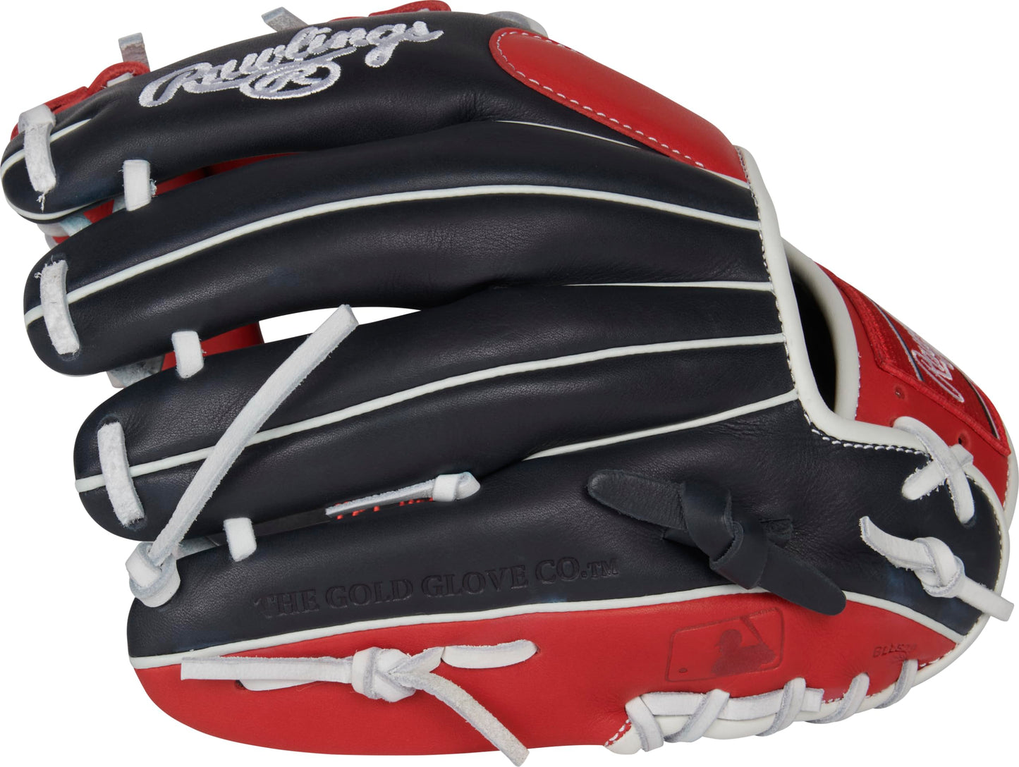 Rawlings | Breakout Youth Pro Taper Baseball Glove | Right Hand Throw | 11.25" - Pro I-Web | Navy/Red/White