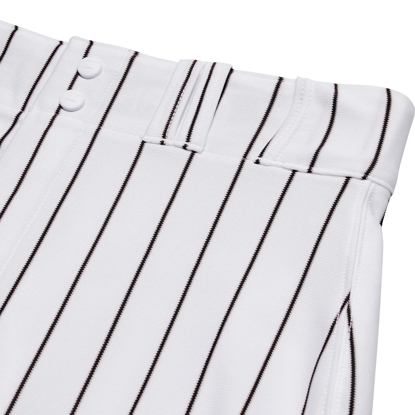 CHAMPRO Men's Triple Crown Knicker Style Baseball Pants with Knit-in Pinstripes and Reinforced Sliding Areas, White,black, X-Large
