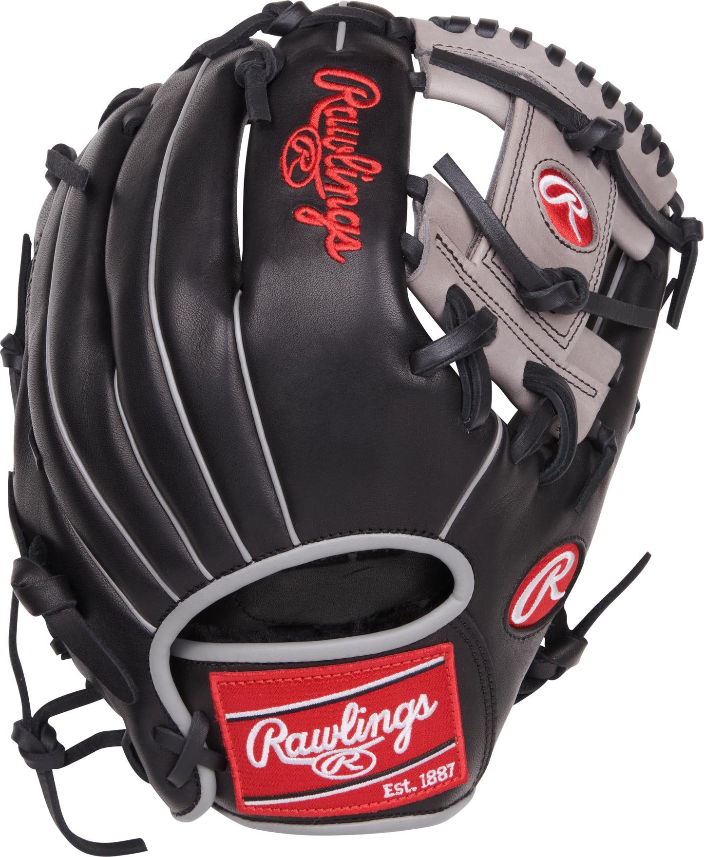 Rawlings | FOUNDATION Baseball Glove | Right Hand Throw | 11.5" - Pro I-Web | Black/Grey