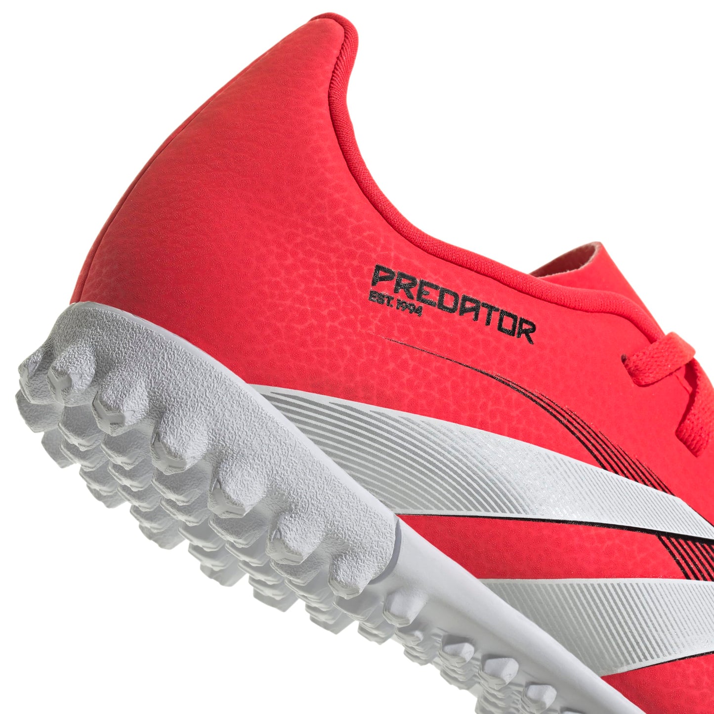 adidas Club Predator Turf Sneaker, Lucid Red/White/Black, 13 US Unisex Little Kid