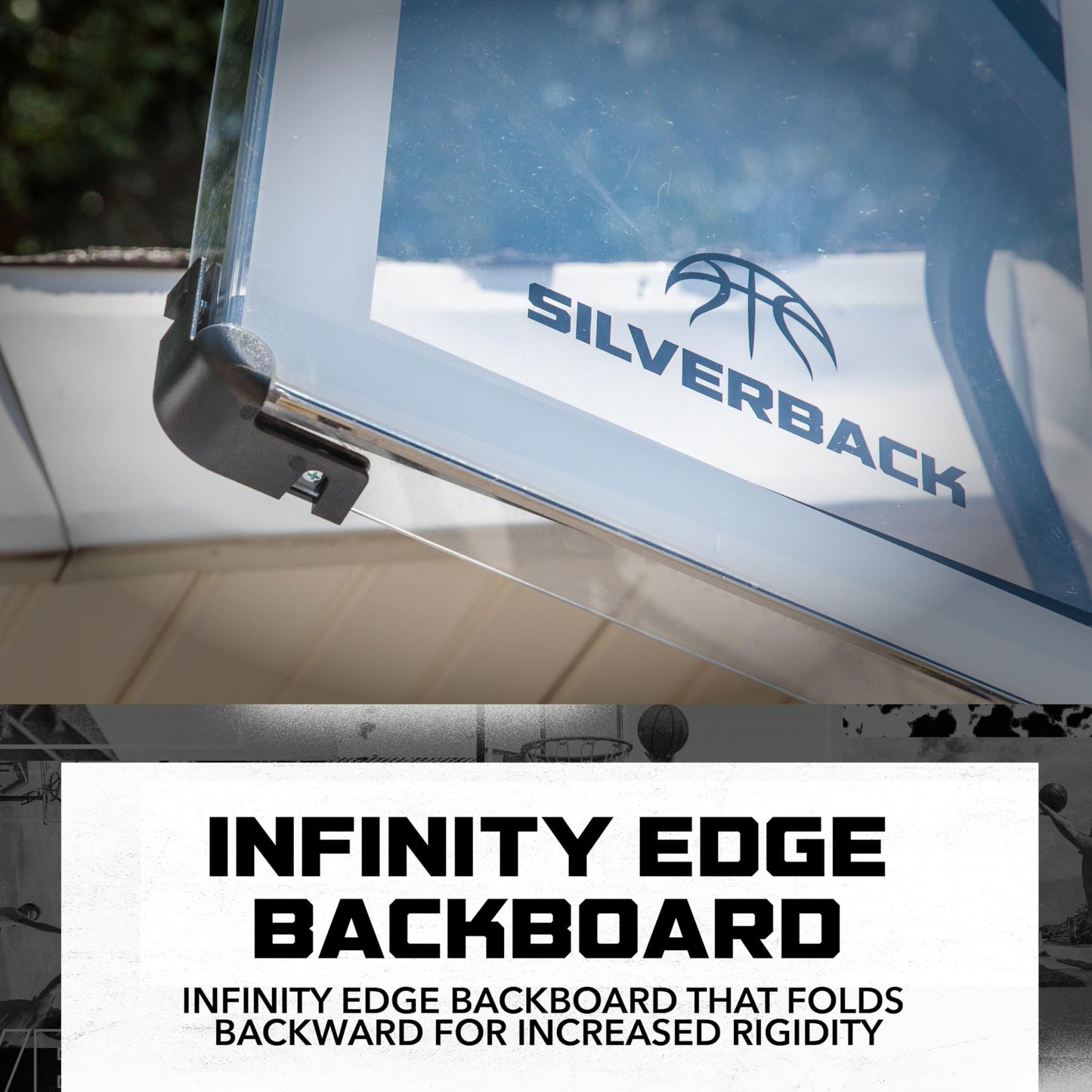Silverback NXT 54" Wall Mounted Adjustable-Height Basketball Hoop with QuickPlay Design