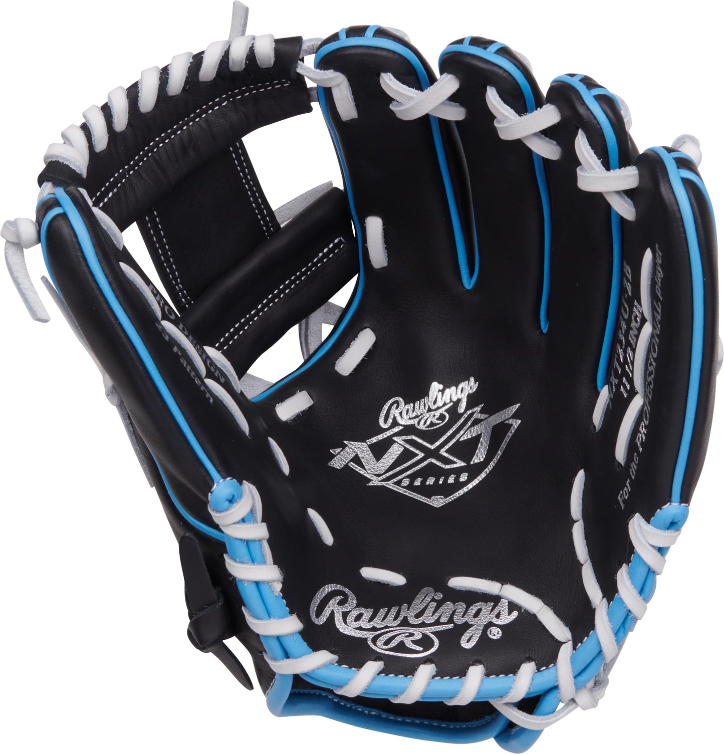 Rawlings | NXT Series Baseball Glove | 11.5' | RHT | Contour Youth Fit - Pro I Web | Black/Columbia Blue