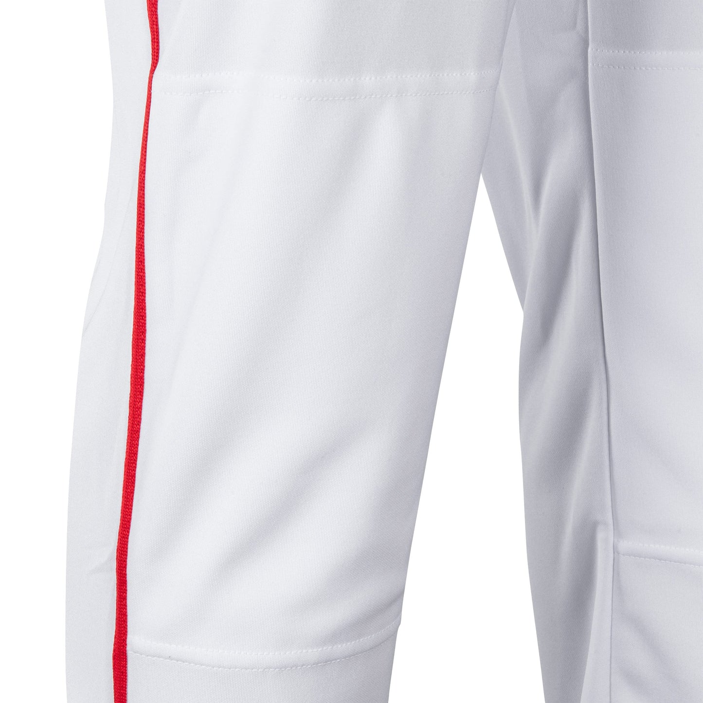 Champro Traditional Fit Triple Crown Classic Baseball Pants with Contrast-Color Braid Piping and Reinforced Sliding Areas, White, Scarlet Pipe, Medium