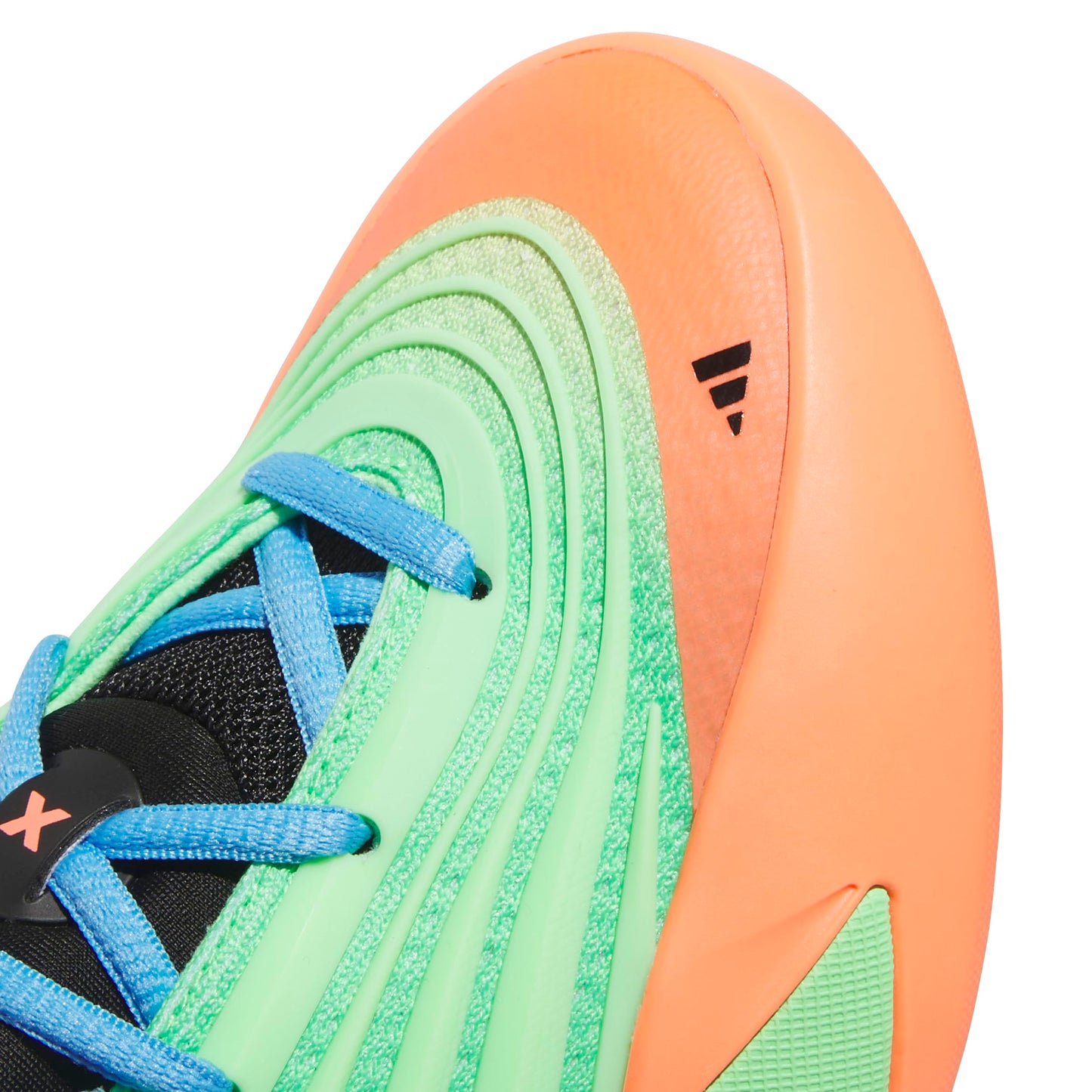 adidas Dame X Basketball Sneaker, Lime Burst/Signal Coral/Blue Burst, 6 US Unisex Big Kid