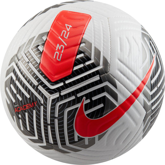 NIKE FB2894-100 NK Academy - FA23 Recreational Soccer Ball Unisex Adult White/Black/Bright Crimson Size 3