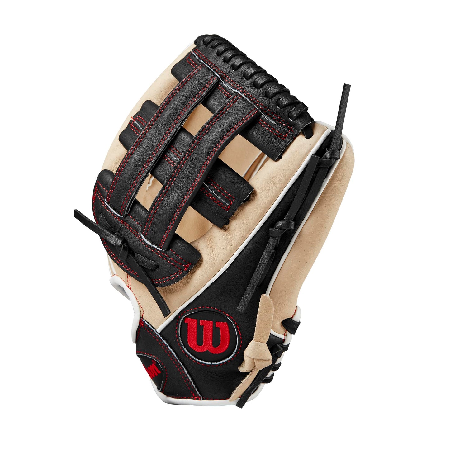 Wilson 2024 A450™ 12” Youth Outfield Baseball Glove - Right Hand Throw, Blonde/Black/Red