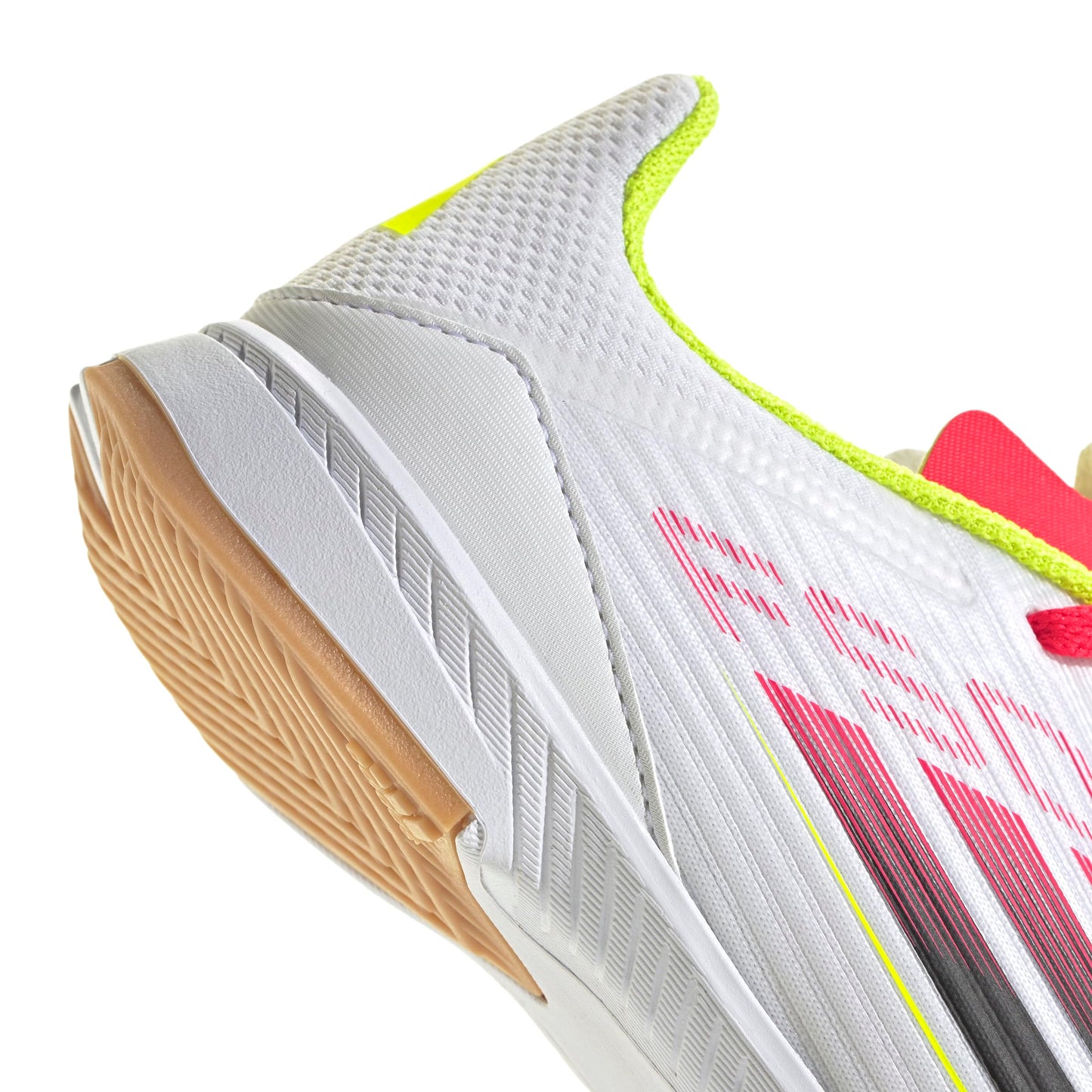 adidas F50 League Indoor Sneaker, White/Black/Solar Yellow, 1 US Unisex Little Kid