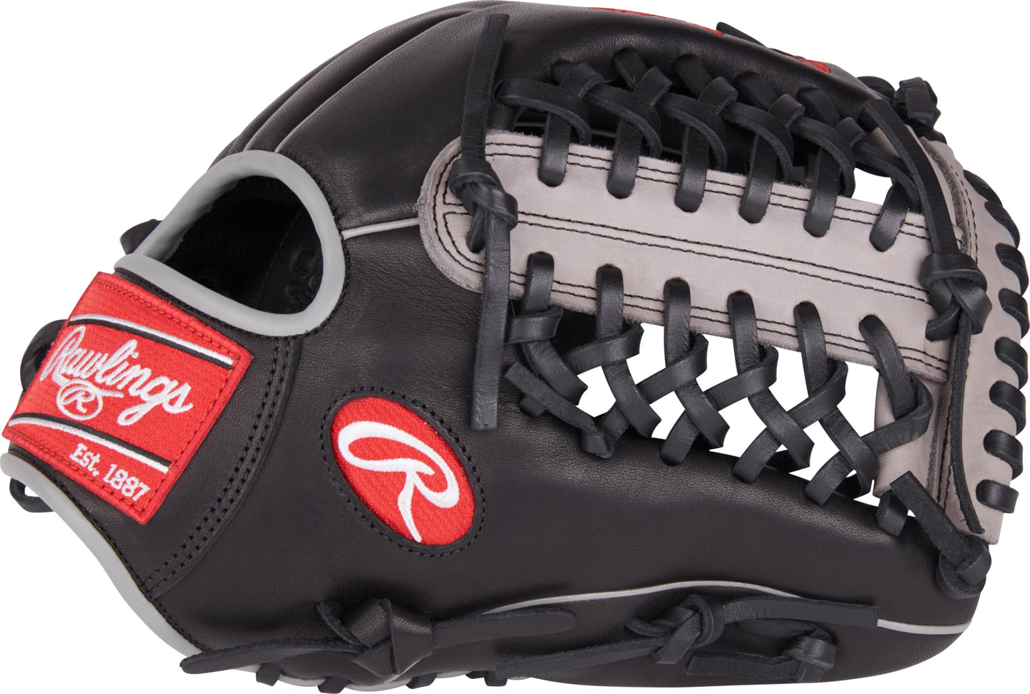 Rawlings | FOUNDATION Baseball Glove | Right Hand Throw | 12" - Modified Trap-Eze Web | Black/Grey