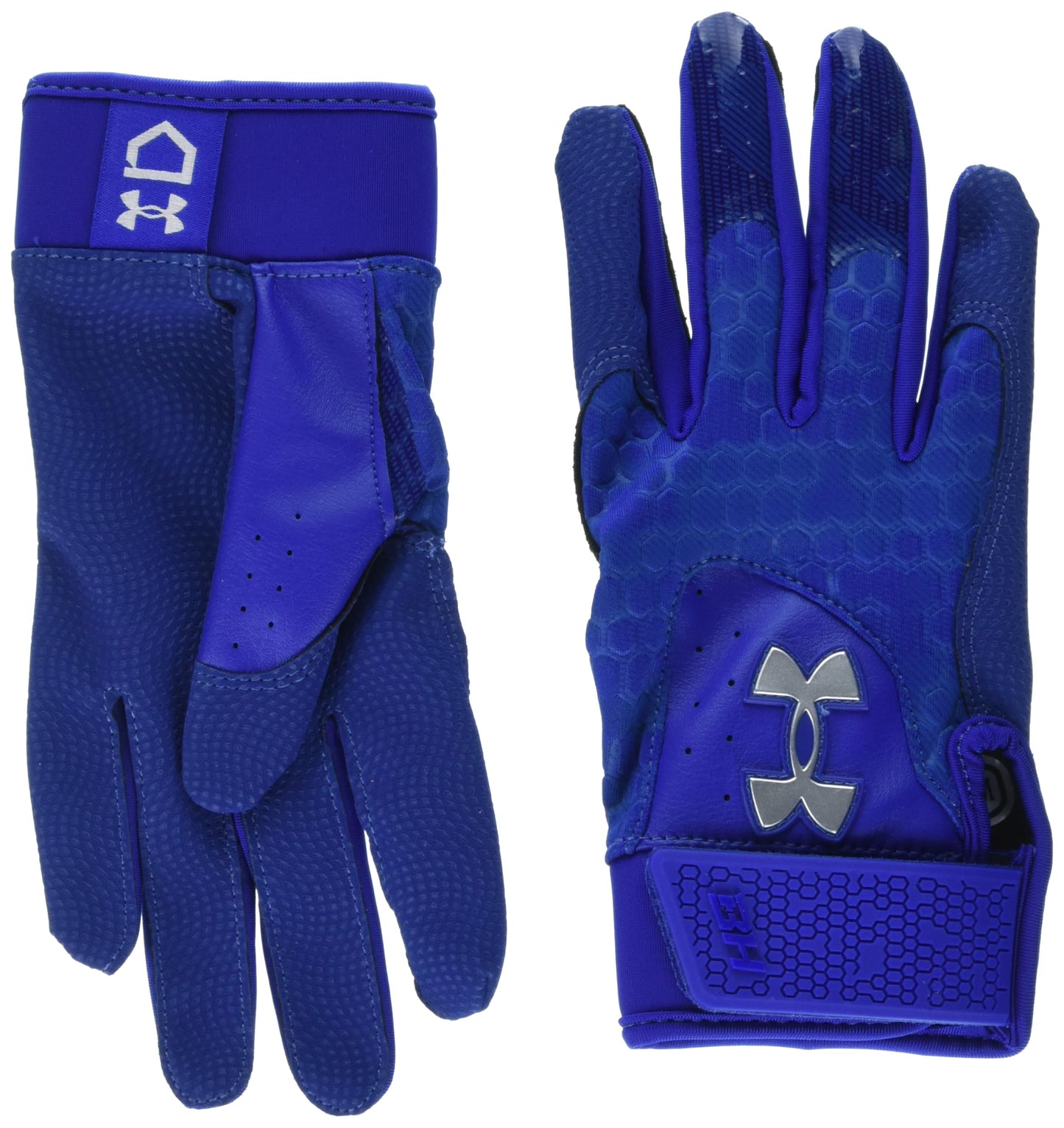 Under Armour Boys Harper Youth Baseball Gloves, (400) Royal/Capri/Metallic Silver, Youth Large