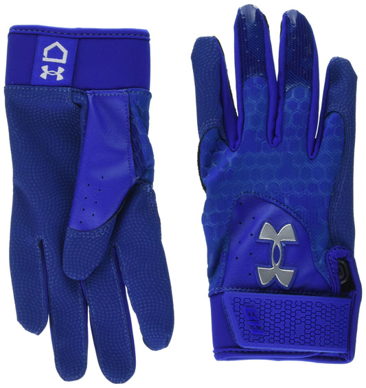 Under Armour Boys Harper Youth Baseball Gloves, (400) Royal/Capri/Metallic Silver, Youth Large
