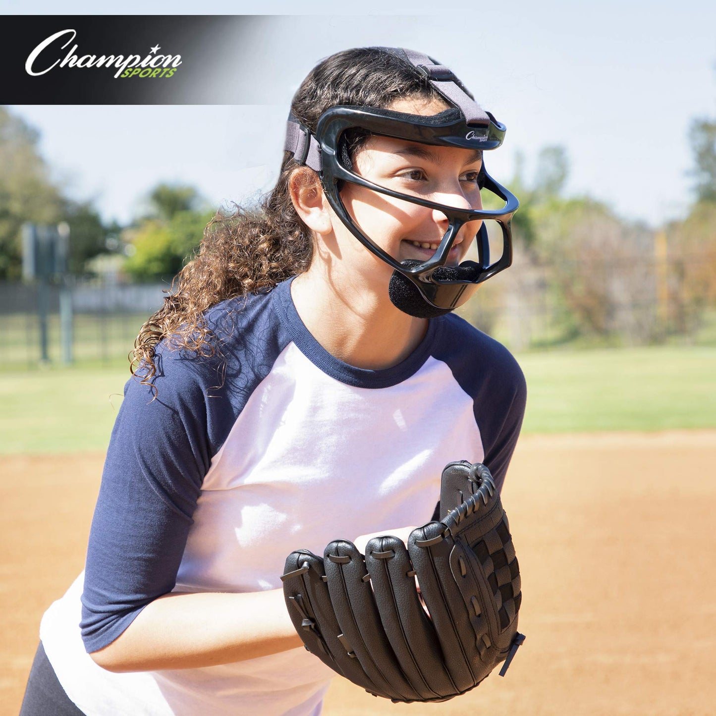 Champion Sports Magnesium Softball Face Mask - Lightweight Masks for Youth - Durable Head Guards - Premium Sports Accessories for Indoors and Outdoors - White