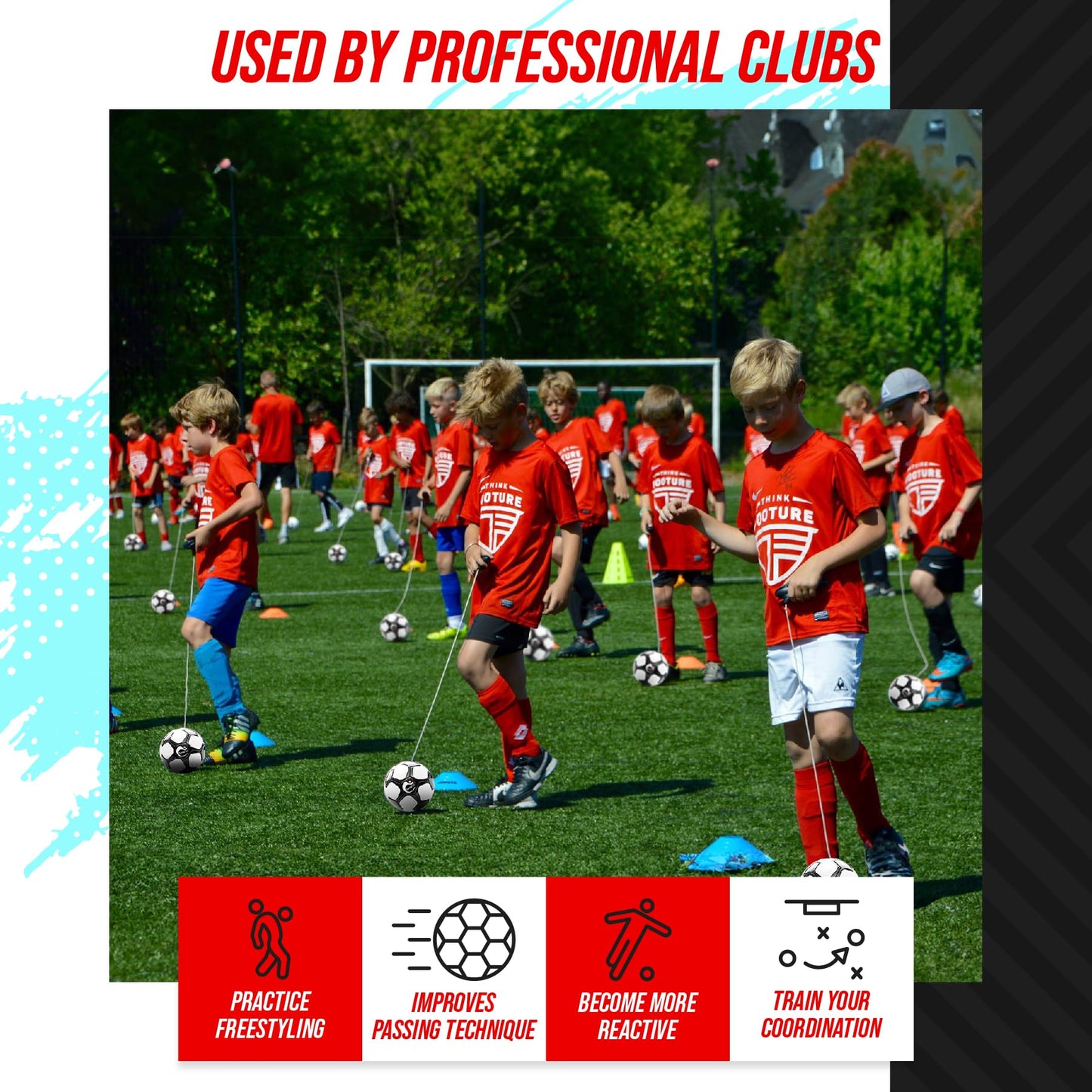 SenseBall Soccer Ball - Training Gear for Kids & Adults - Improve Skills & Control with 50 Video Exercises & Personal Soccer Coach App