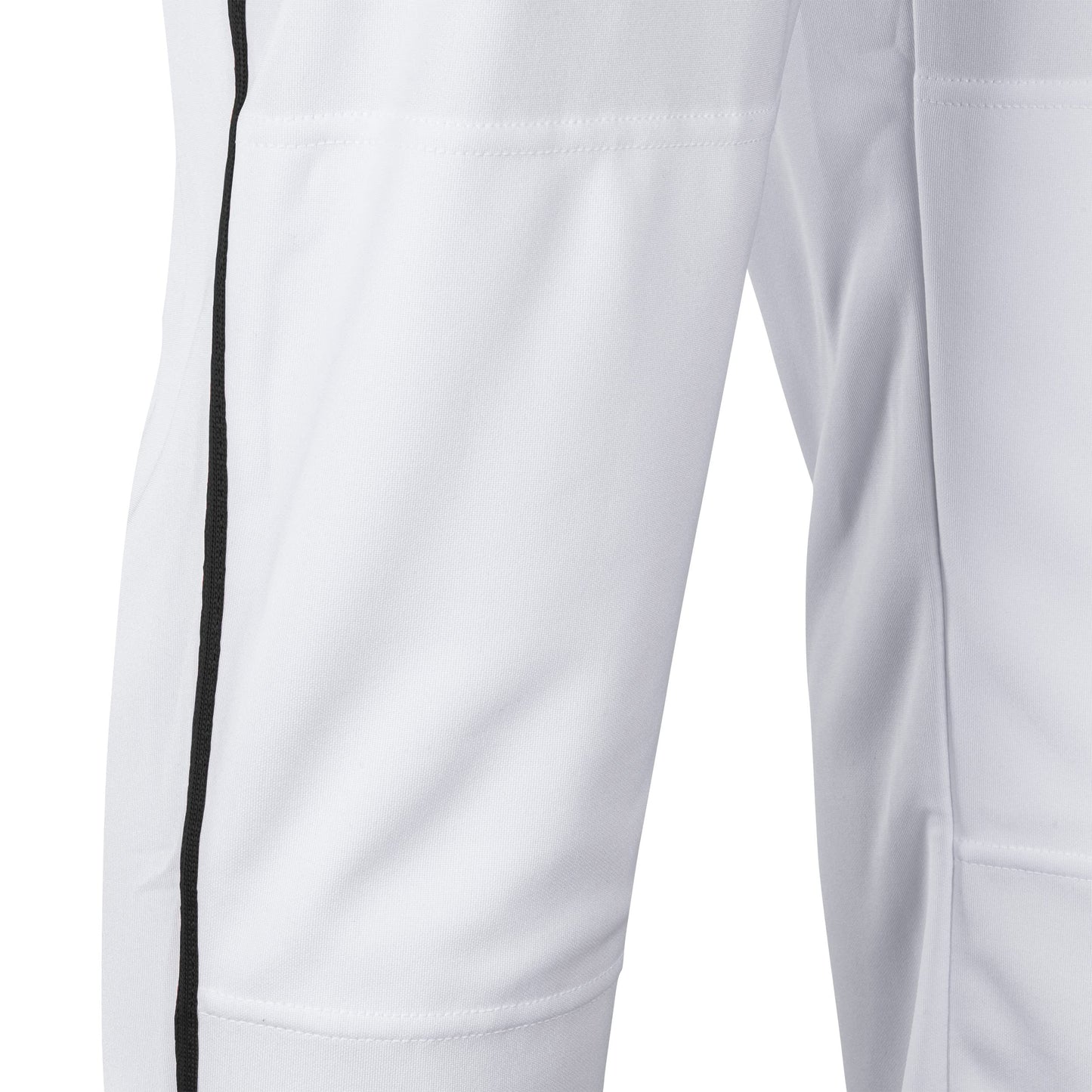 CHAMPRO Boys' Crown Open Bottom Youth Baseball Pants, White, Black Pipe, Medium