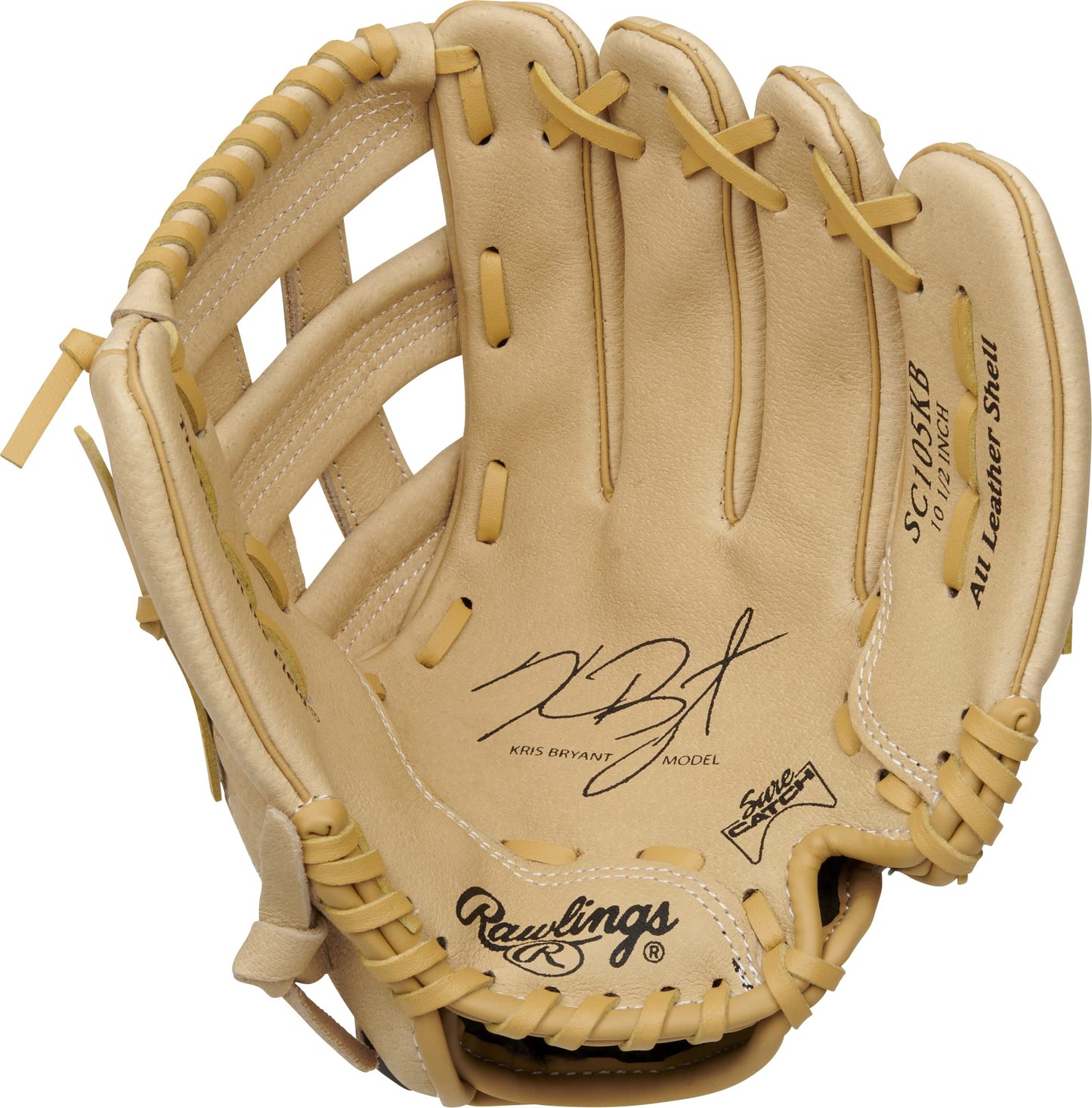 Rawlings | SURE CATCH T-Ball & Youth Baseball Glove | Right Hand Throw | 10.5" | Kris Bryant Model