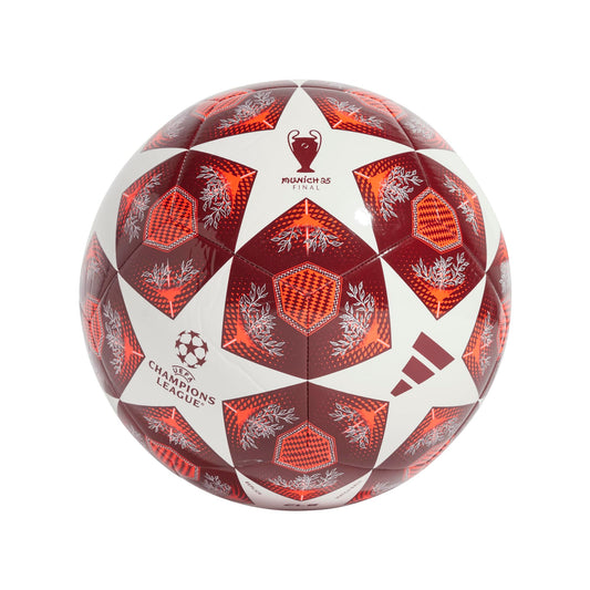 adidas Unisex-Adult UCL Club Soccer Ball,White/Solar Red/Collegiate Burgundy,5