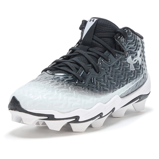Under Armour Boys' Spotlight Hammer RM JR, (001) Black/White/White, 13, US