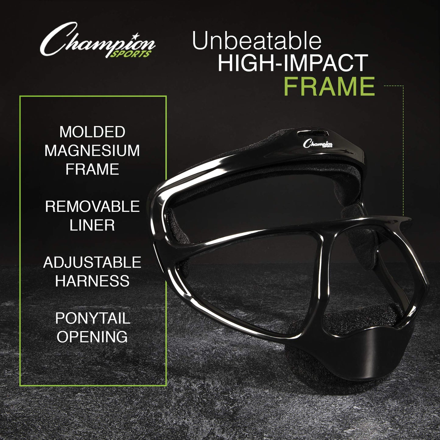 Champion Sports Magnesium Softball Face Mask - Lightweight Masks for Adults - Durable Head Guards - Premium Sports Accessories for Indoors and Outdoors - White