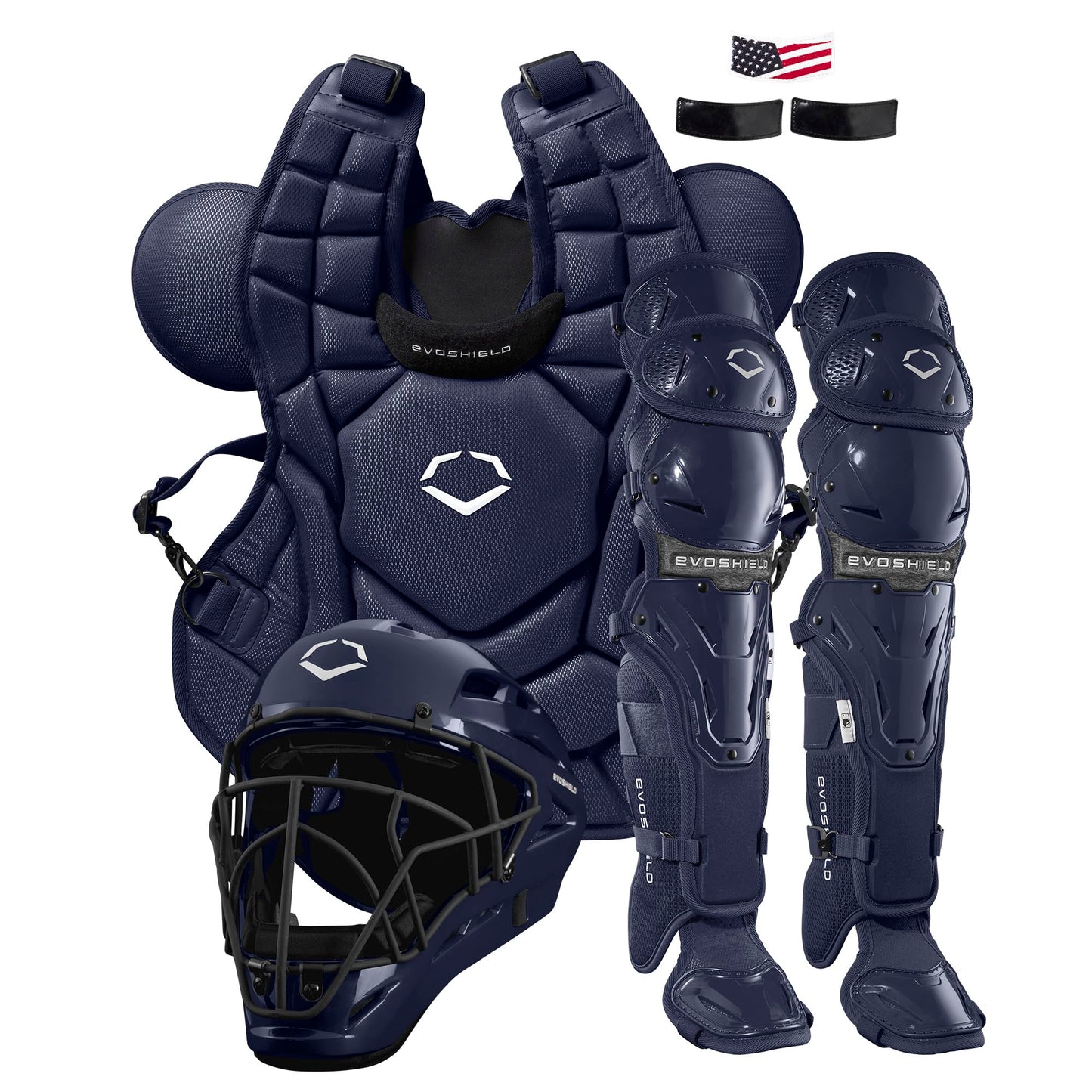 EvoShield G2S Baseball Catcher's Gear Kit - Navy, Intermeidate Size