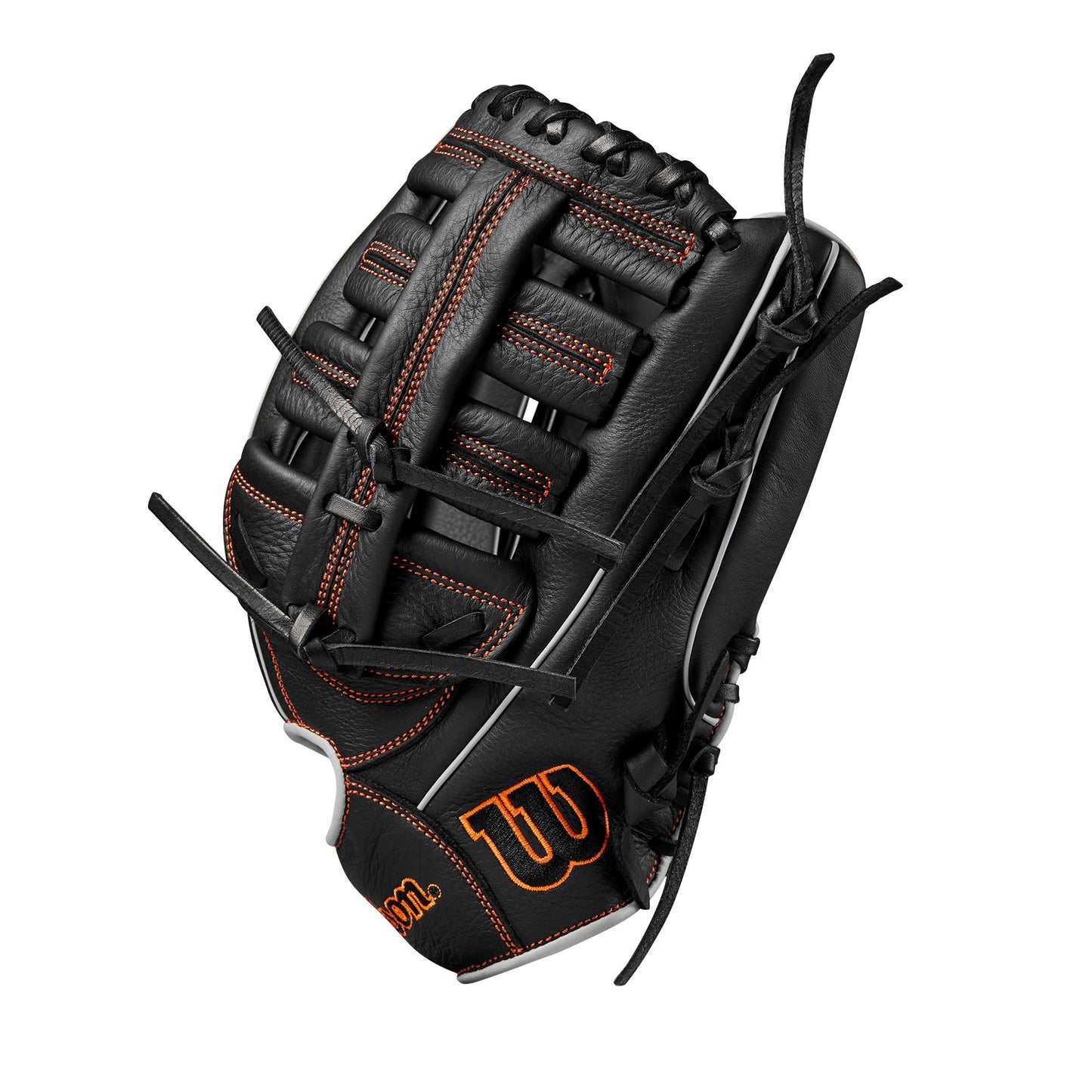 Wilson 2024 A700 12.5" Outfield Baseball Glove - Black/Silver/Orange, Right Hand Throw