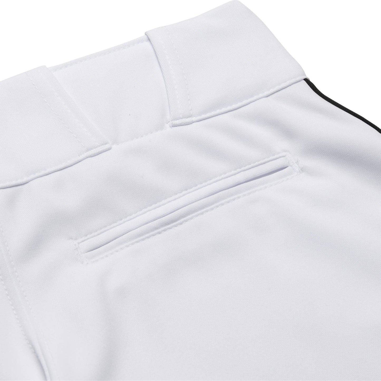 Champro Women's Standard Tournament Low Rise Softball Pants with Side, White, Black Pipe, Small