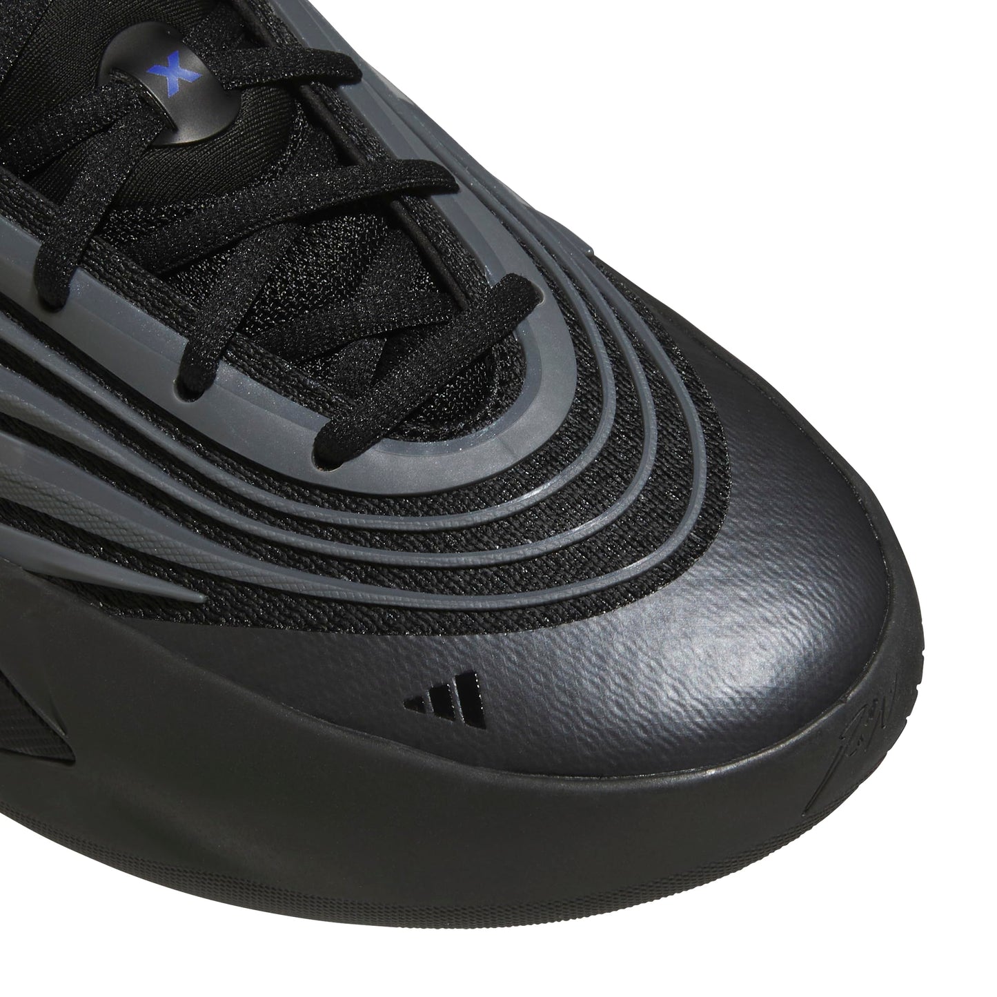 adidas Unisex Dame X Basketball Sneaker, Black/Iron Metallic/Lucid Blue, 12 US Men