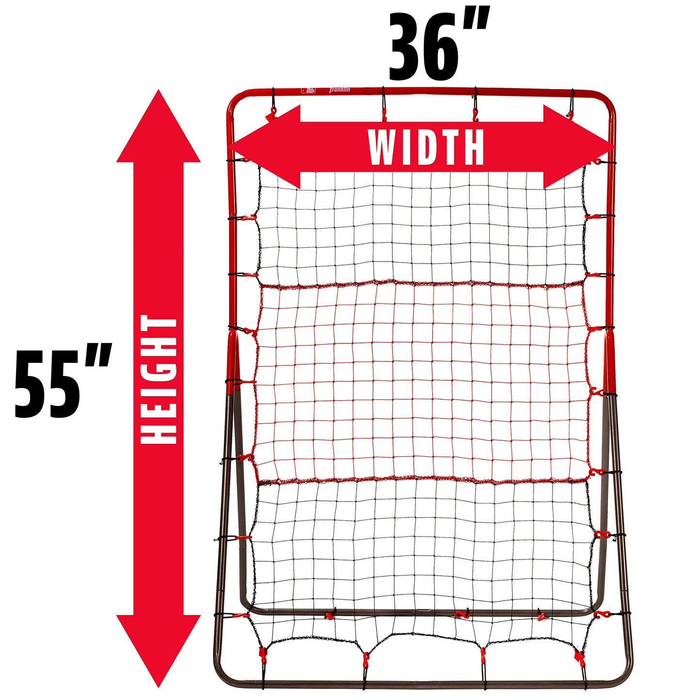 Franklin Sports Baseball Rebounder Net - 3-Way Baseball + Softball Pitchback Net + Fielding Trainer - Bounce Back Net