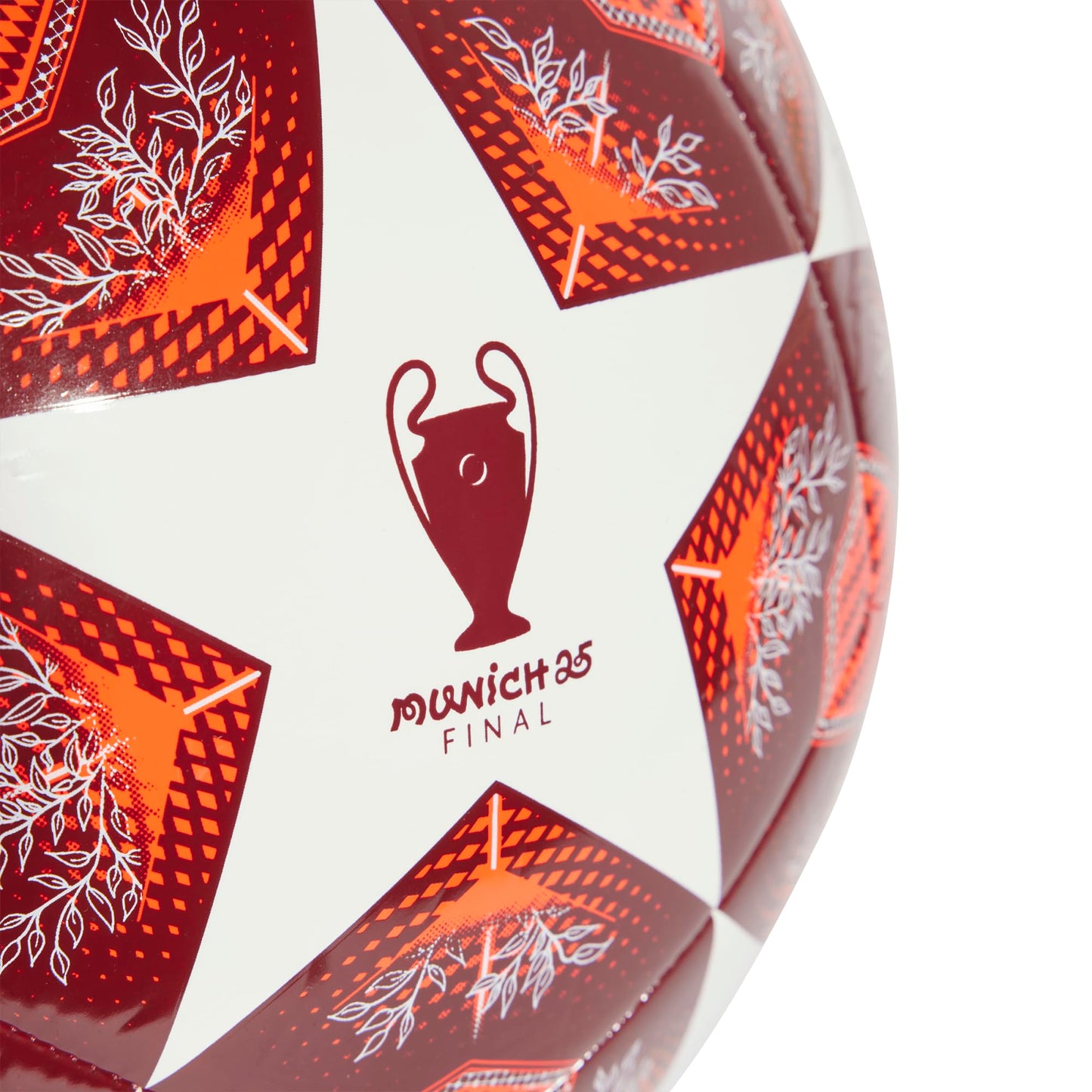adidas Unisex-Adult UCL Club Soccer Ball,White/Solar Red/Collegiate Burgundy,5