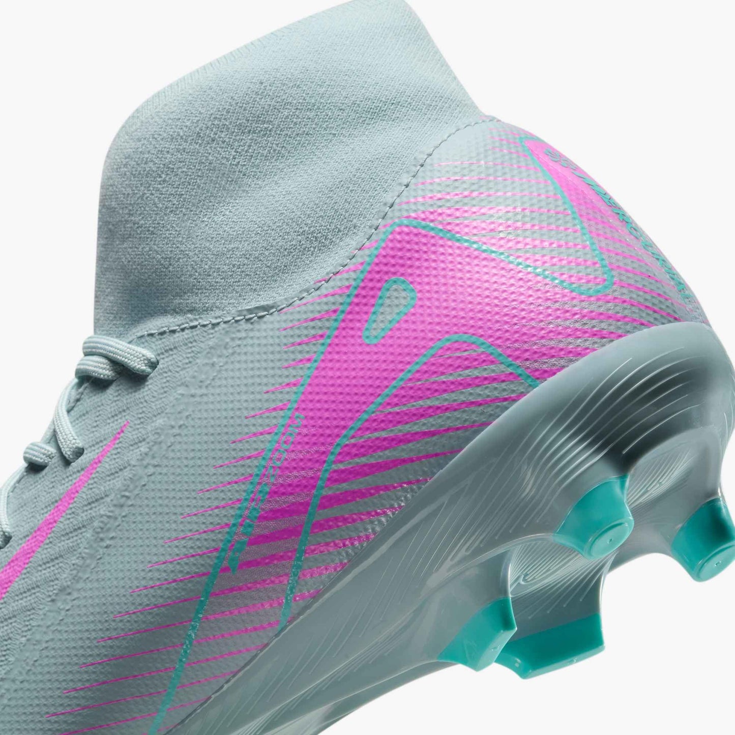 Nike Mercurial Superfly 10 Academy MG High-Top Soccer Cleats (FQ1456-301, Ocean Cube/Pink Blast) Size