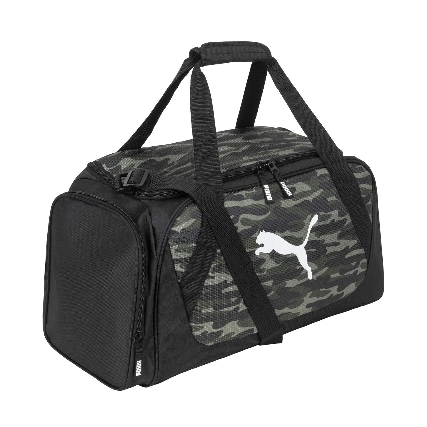 PUMA unisex adult Evercat Form Factor Duffel Bags, Green Camo, One-Size US