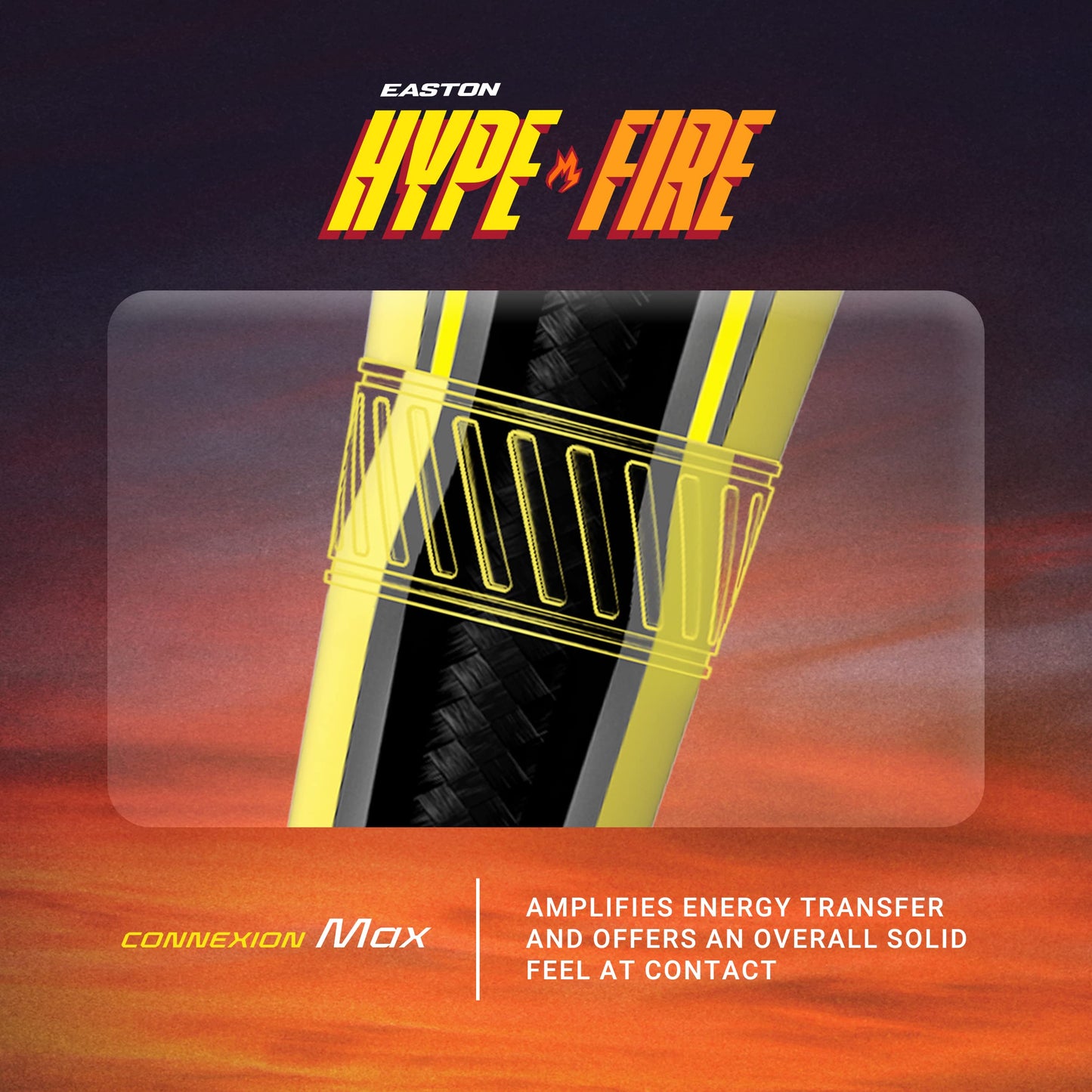 Easton | HYPE FIRE Baseball Bat | USSSA | 2 3/4" Barrel | Orange | 30" | -10