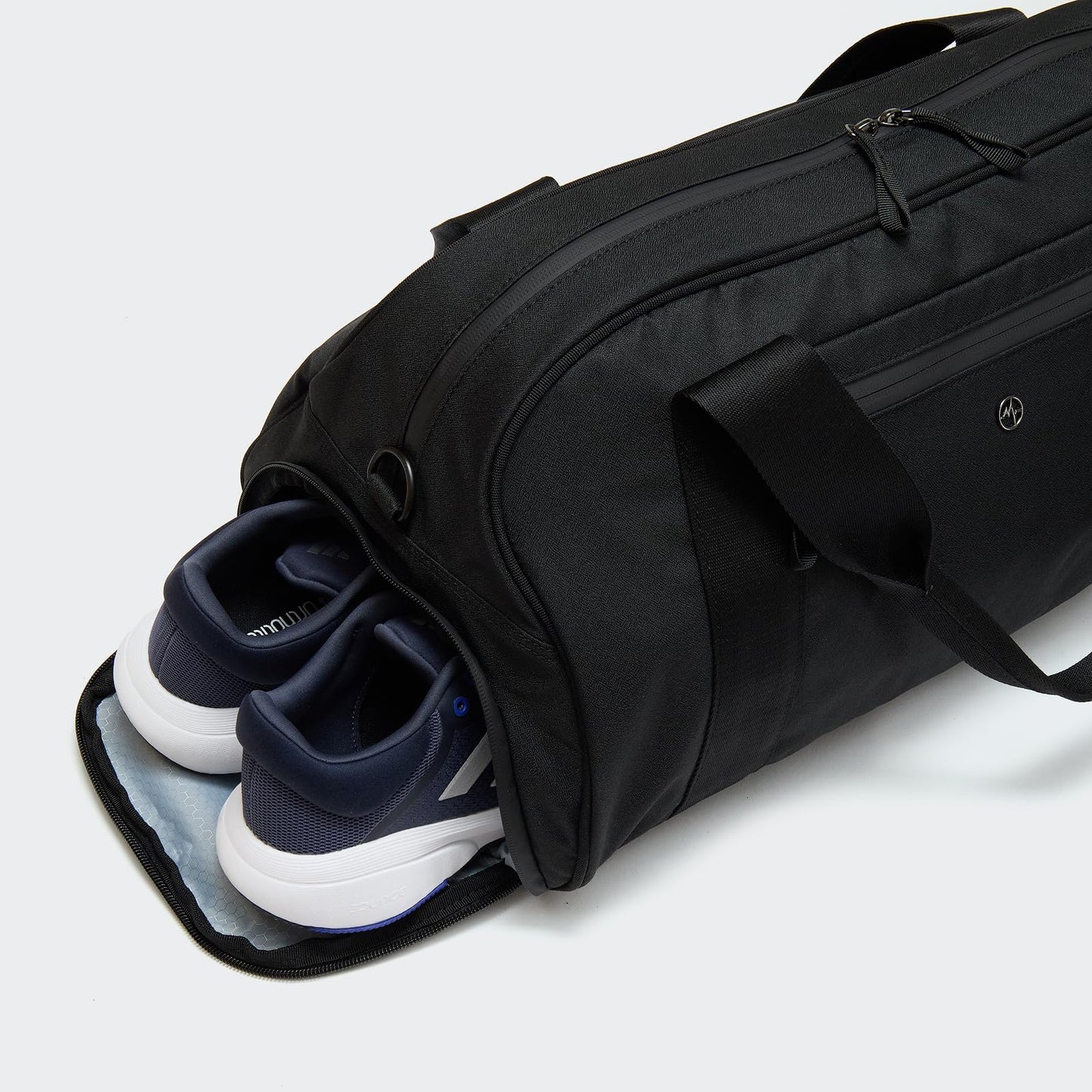 Pander 28L Large Gym Duffle Bag with Shoe Compartment, Fit for Travel, Weekend, Sports, Workout, Overnight.(Black)