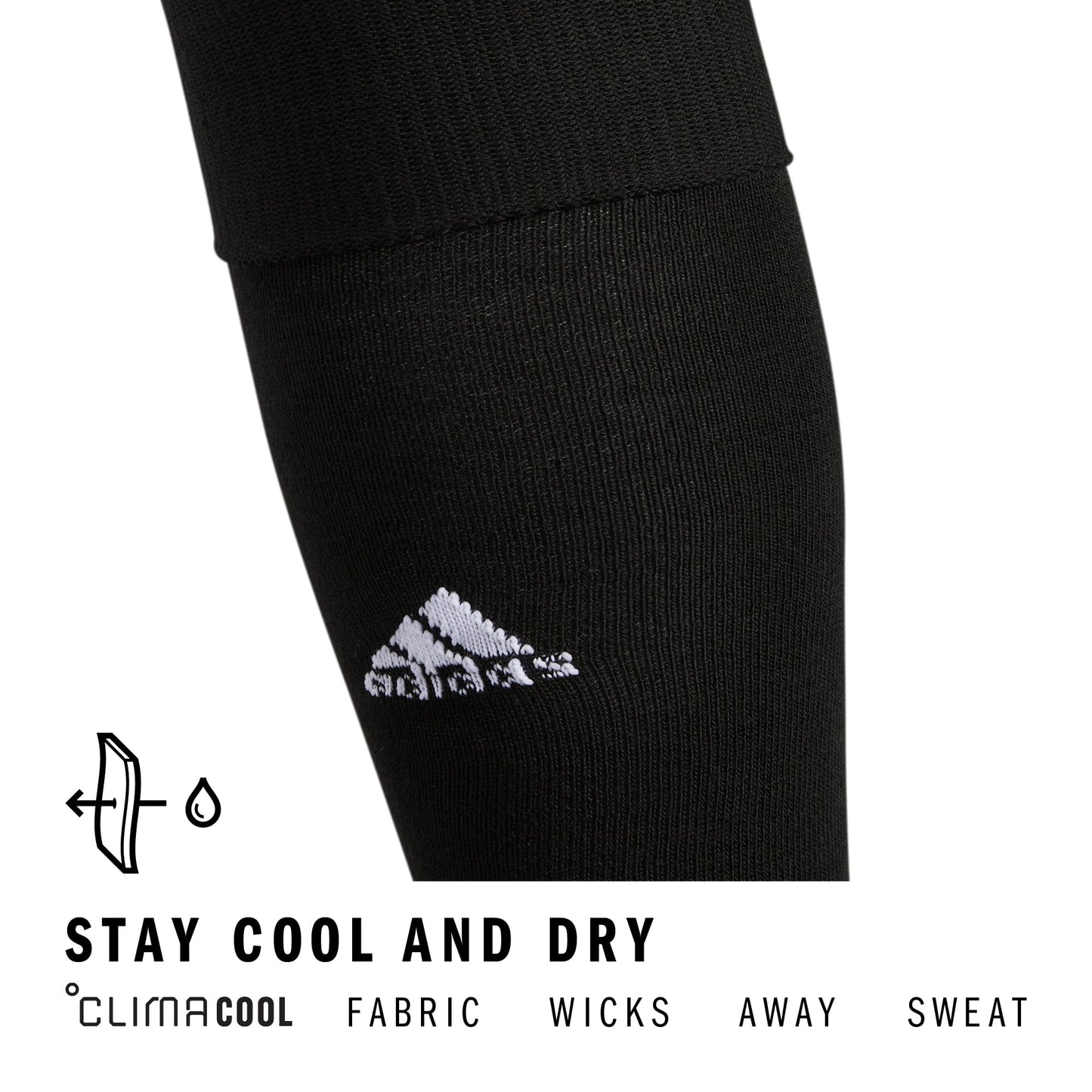 adidas Rivalry Soccer Men and Women, Workout Socks-Over The Calf, Black/White, M
