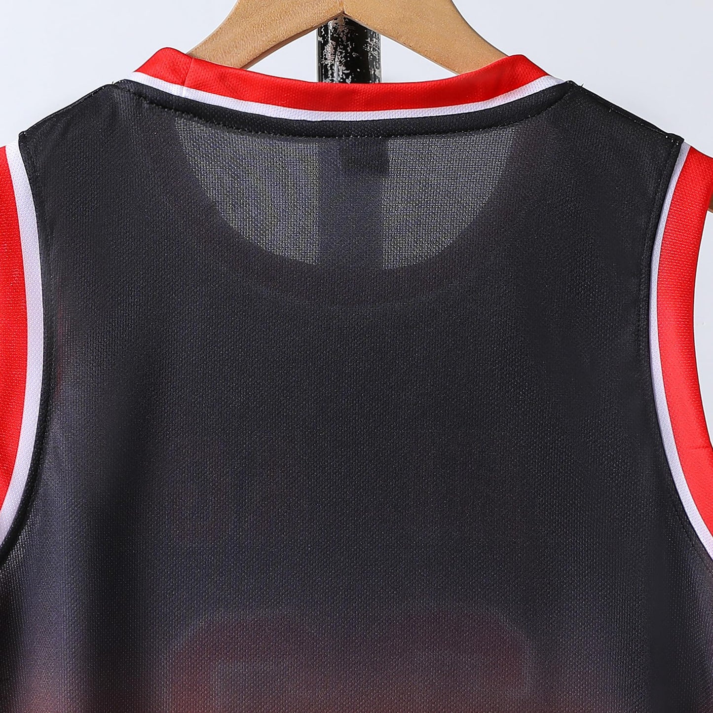 Basketball Jerseys 23# For Kids Youth Sports T-shirt Jersey Boys Girls Gradient Basketball Uniform Set 6-16Years RED-140