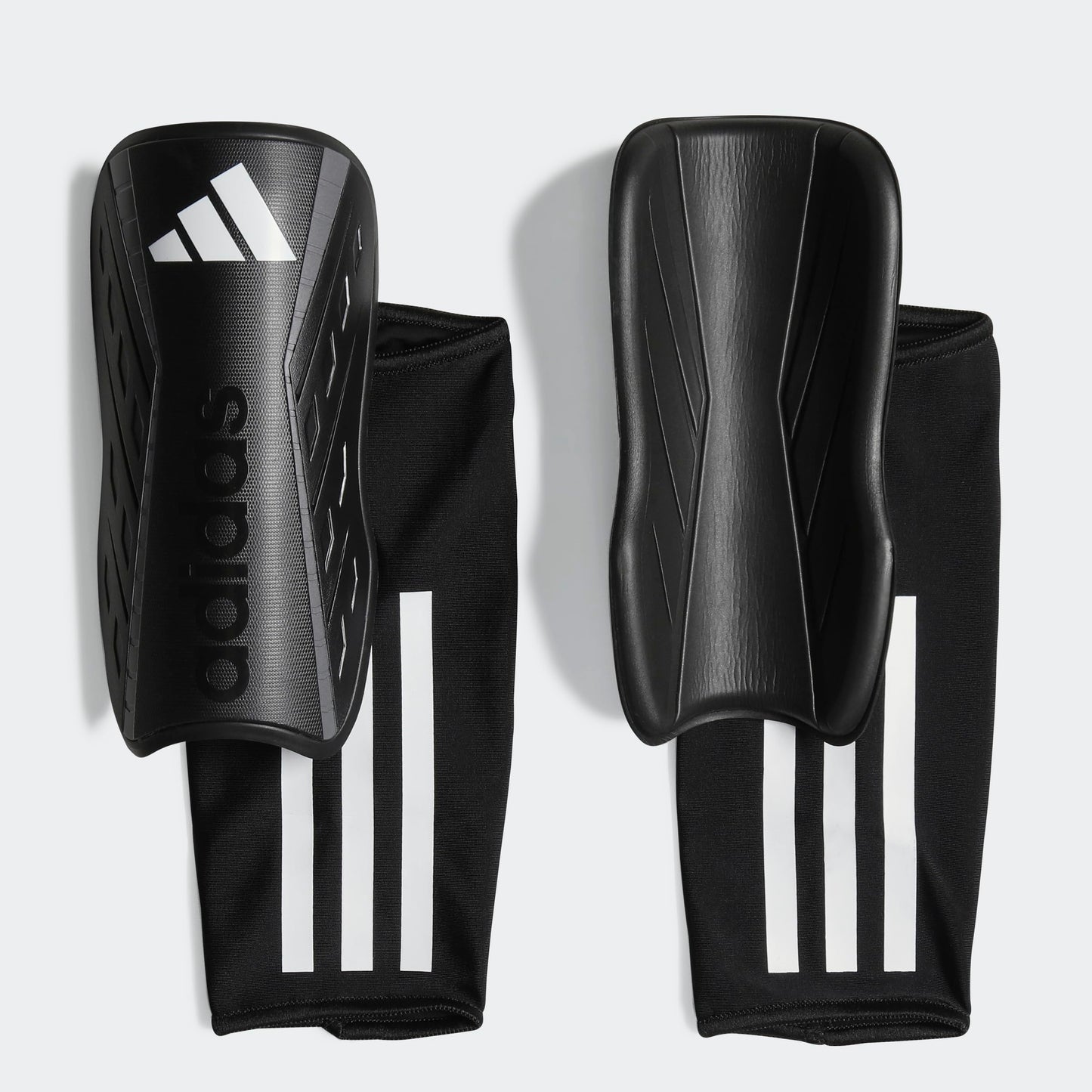adidas Unisex-Adult Tiro Soft Ground League Shin Guards, Black/White/Iron Metallic, Large
