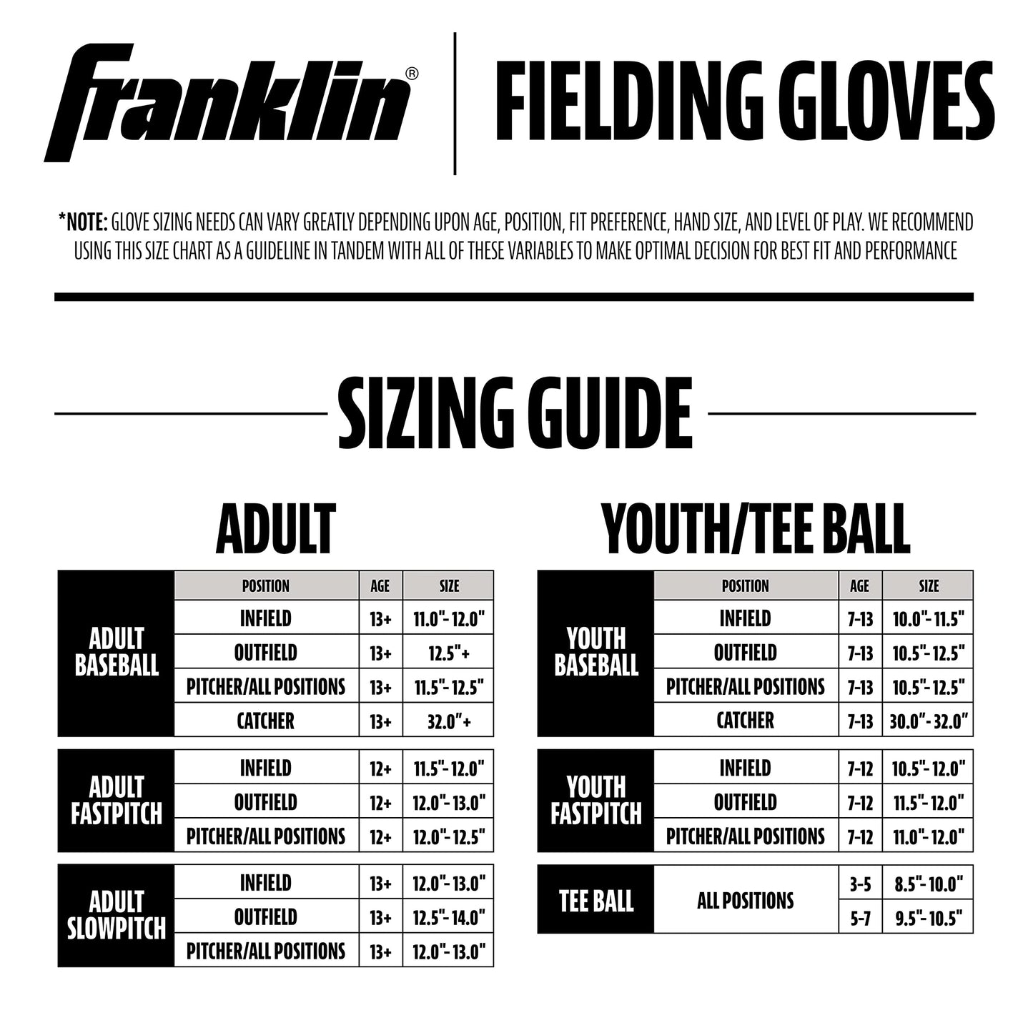 Franklin Sports Baseball Fielding Glove - Men's Adult and Youth Baseball Glove - CTZ5000 Cowhide Infield and Outfield Baseball Gloves, Camel/Brown, 12.75"