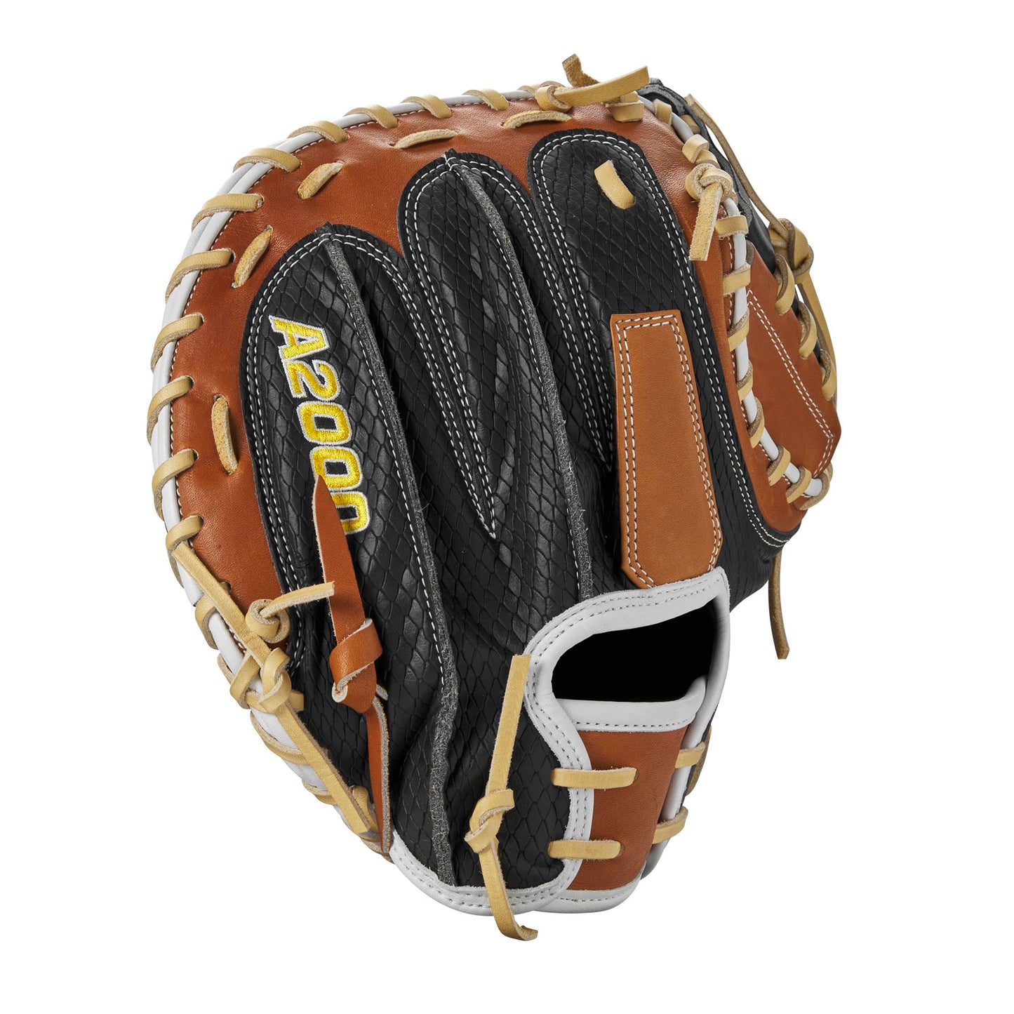 Wilson 2024 A2000 M23SS 33.5” Baseball Catcher’s Mitt - Right Hand Throw, Black/Blonde/White