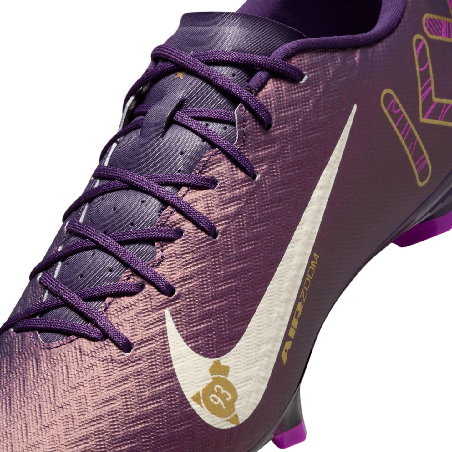 Nike Mercurial Vapor 16 Academy Kylian Mbappe MG Low-Top Soccer Cleats (FQ8377-500, Grand Purple/Pale Ivory) Size 7.5