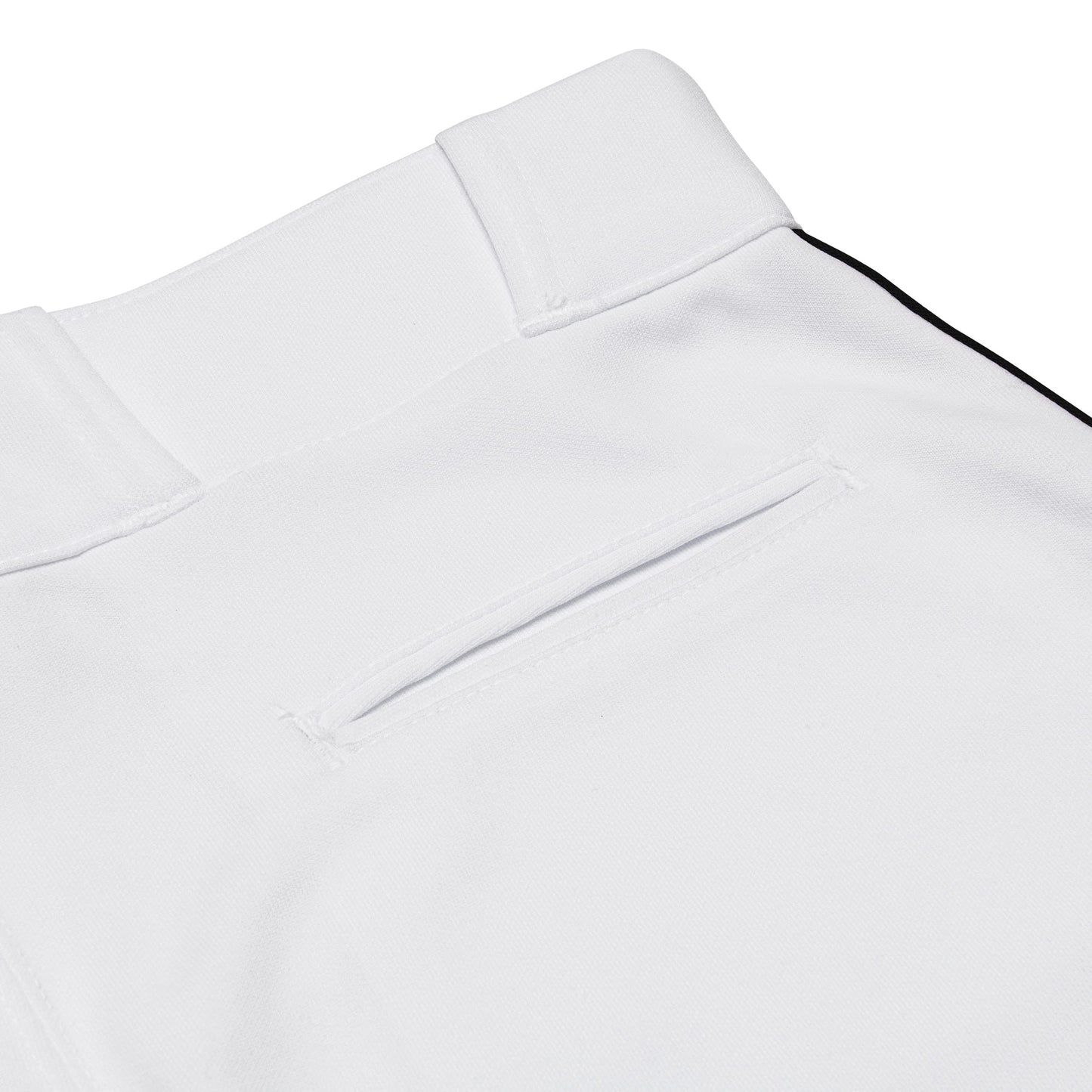 CHAMPRO mens Straight Open Bottom Baseball Pants, White, Black, Medium US