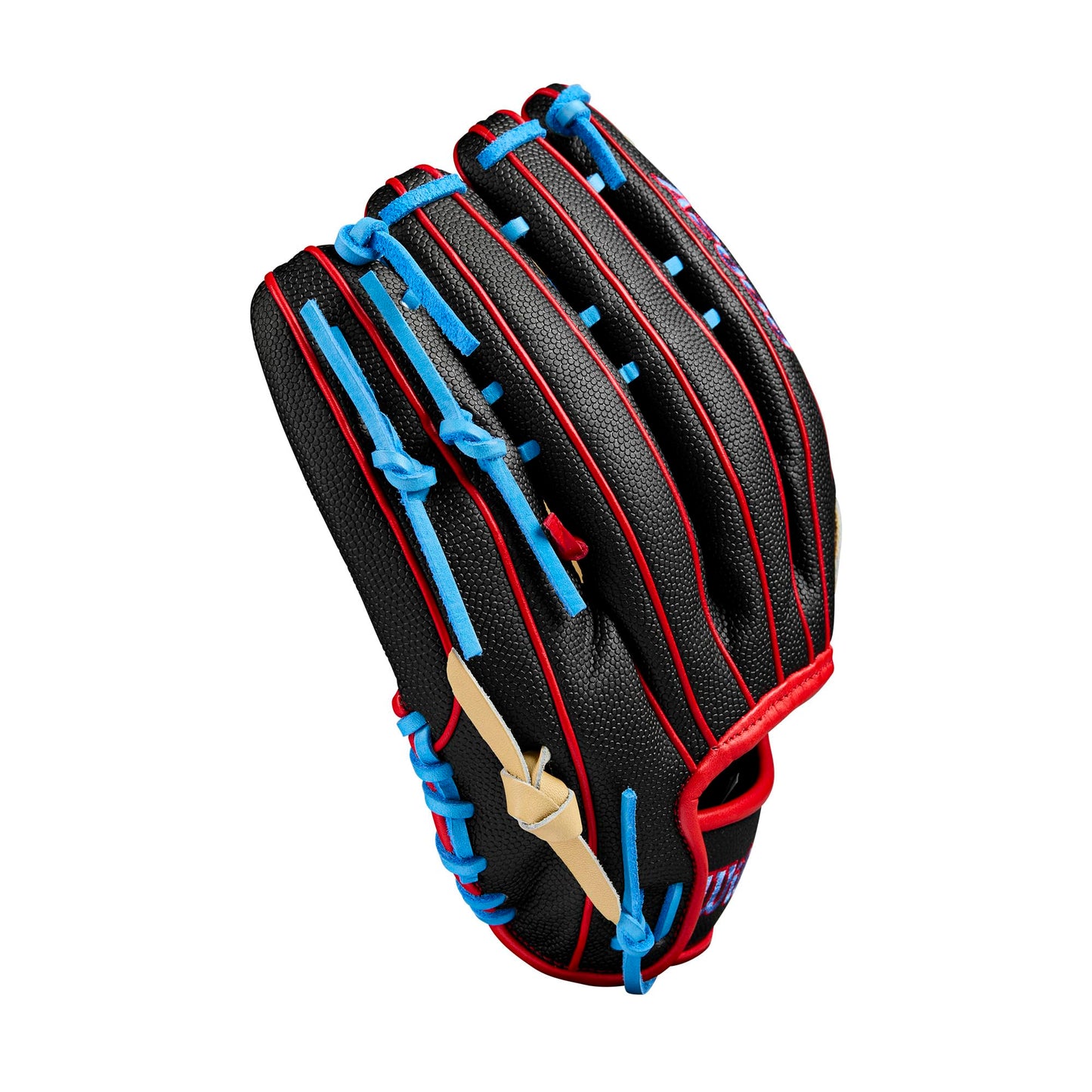Wilson Spring 2025 A2000® PF92SS 12.25” Outfield Baseball Glove - Right Hand Throw, Black/Red/Sky Blue