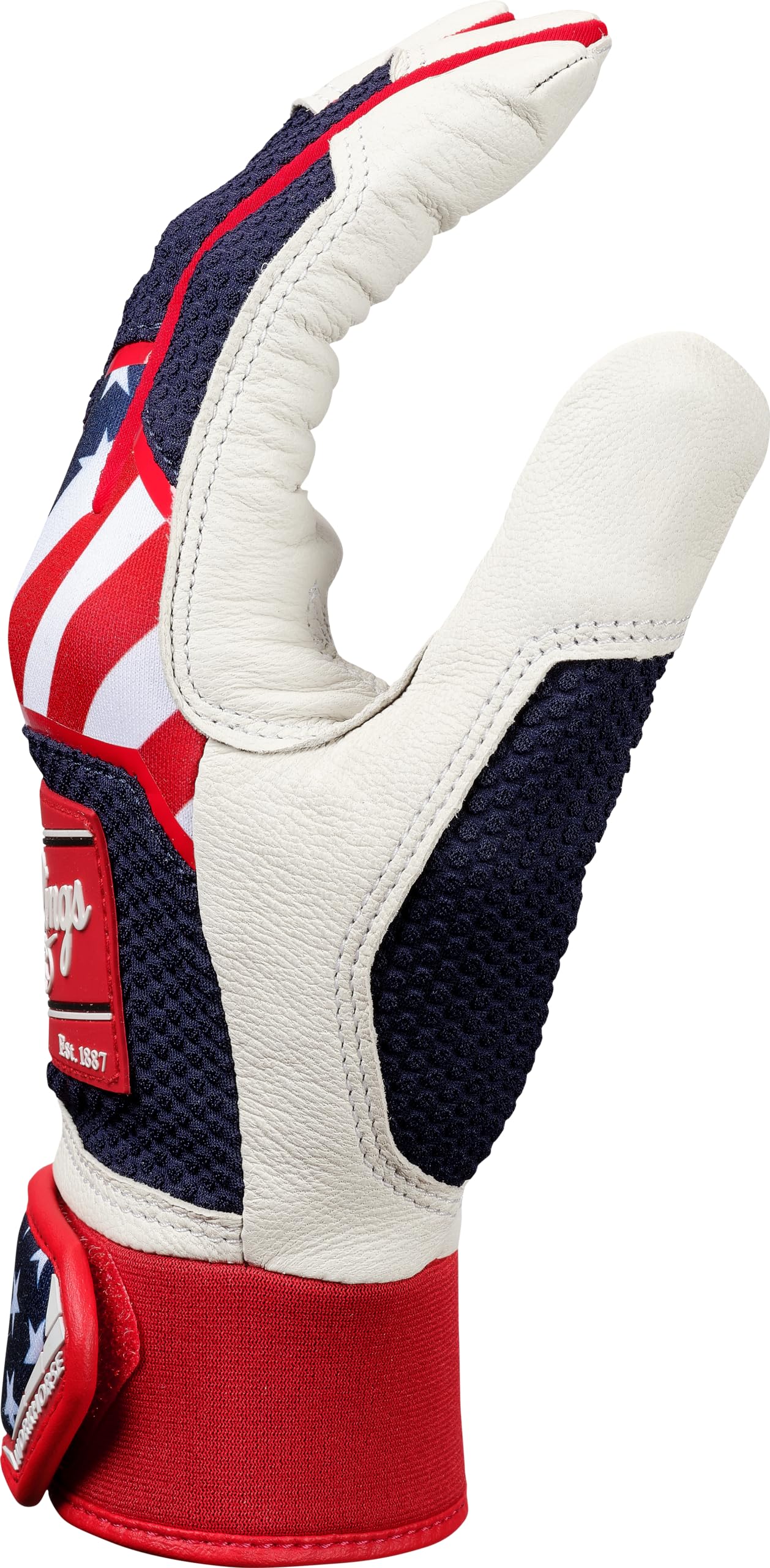 Rawlings | Workhorse Baseball Batting Gloves | Stars & Stripes | Adult Small