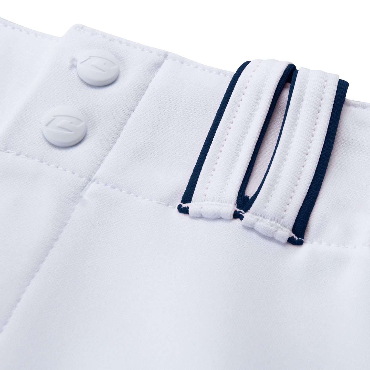 CHAMPRO Triple Crown OB2 Open-Bottom Loose Fit Baseball Pants with Adjustable Inseam and Reinforced Sliding Areas, White,Navy, x-Large
