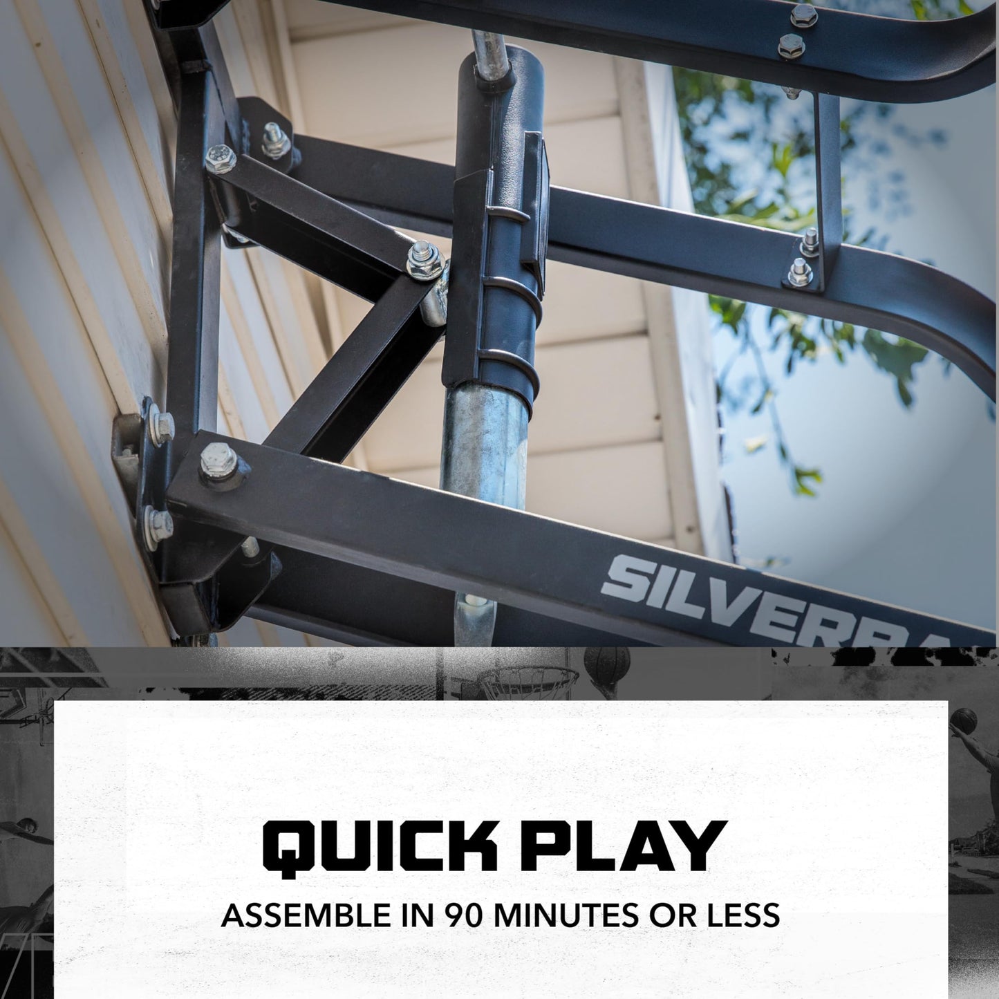 Silverback NXT 54" Wall Mounted Adjustable-Height Basketball Hoop with QuickPlay Design