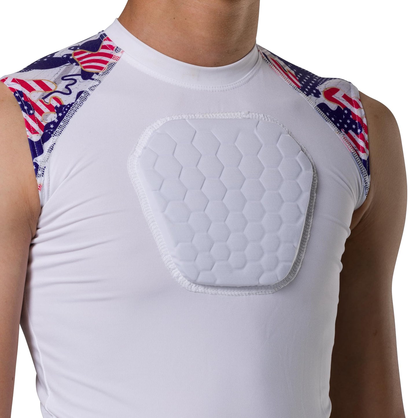 McDavid Youth Chest Protector, HEX Baseball Chest Protector Youth Sizes. Heart Guard Sternum Protection Compression Shirts, Padded Football Shirt for Lacrosse, Softball, Paintball, Rugby & More