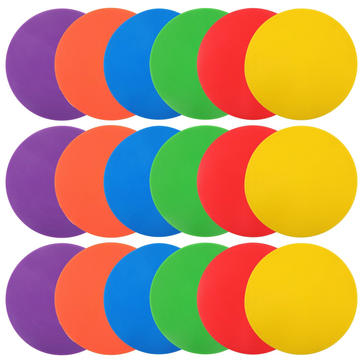 MAQUITA 18 Pcs 9inch Spot Markers Flat Field Cones,Non Slip Spot Floor Dots for Soccer Basketball Baseball Sports Speed Agility Training