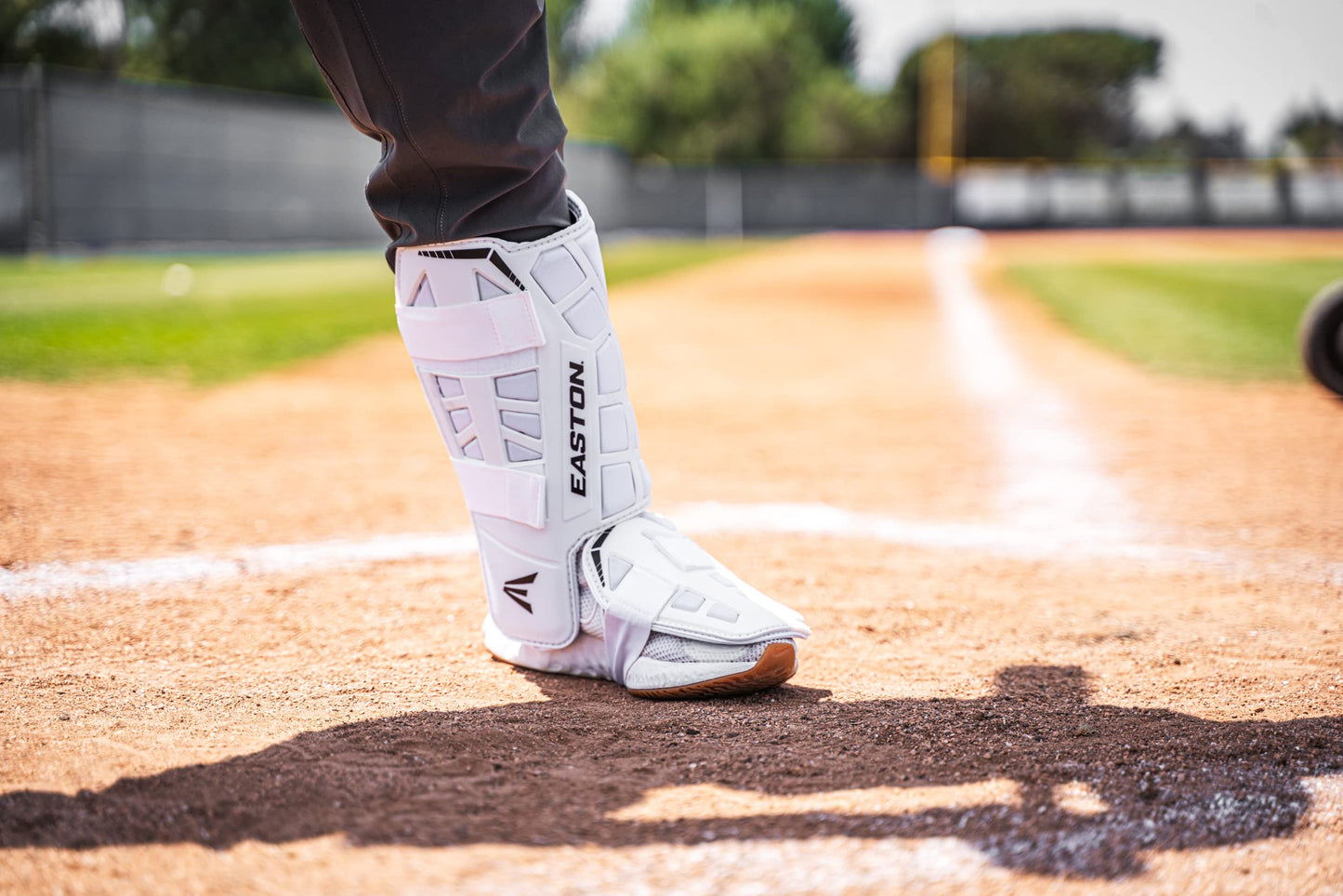 Easton | Adult Leg Guard | Red | Fits Right Leg for Left Hand Batter