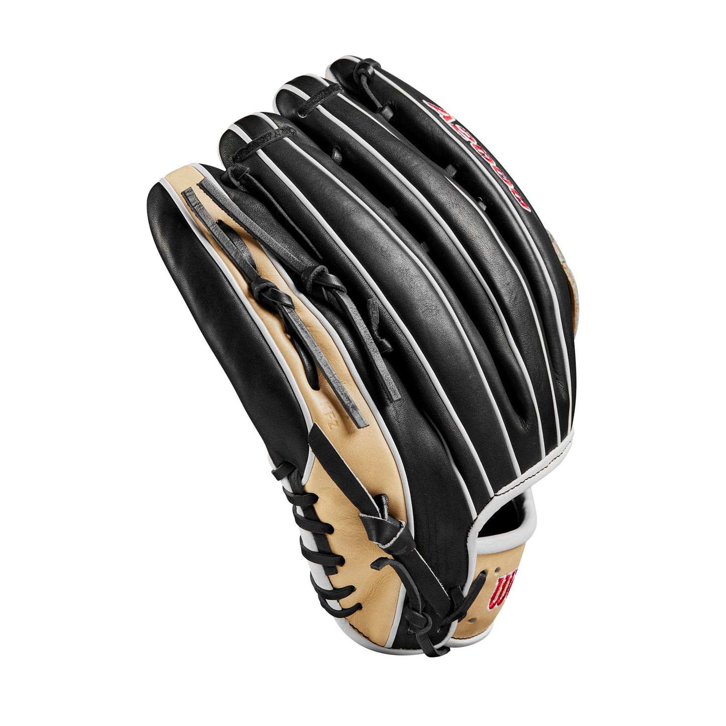 Wilson 2024 A2000 1750 12.5” Outfield Baseball Glove - Right Hand Throw, Black/Blonde/Red