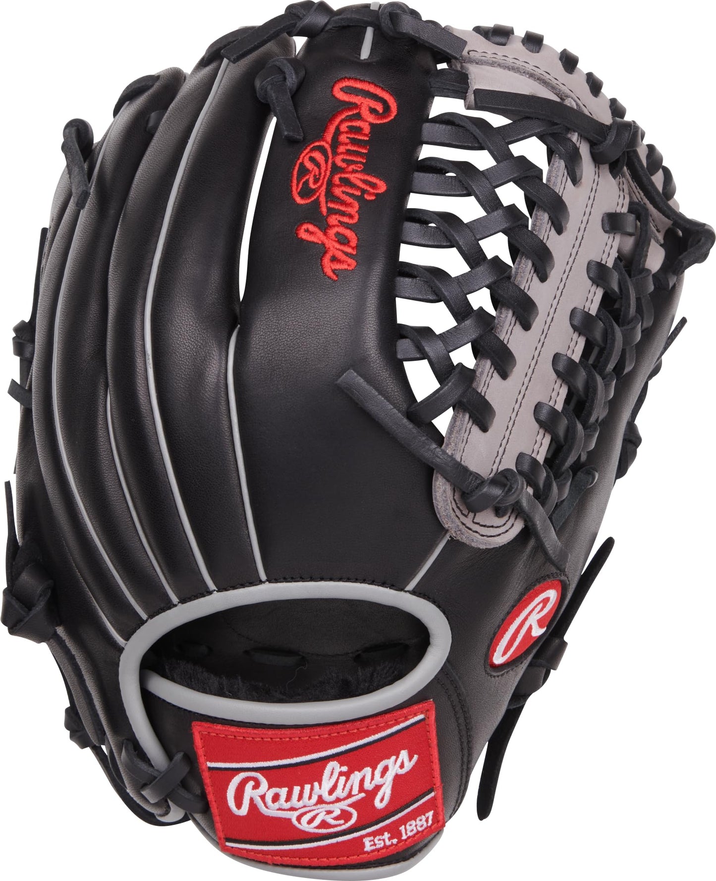 Rawlings | FOUNDATION Baseball Glove | Right Hand Throw | 12" - Modified Trap-Eze Web | Black/Grey