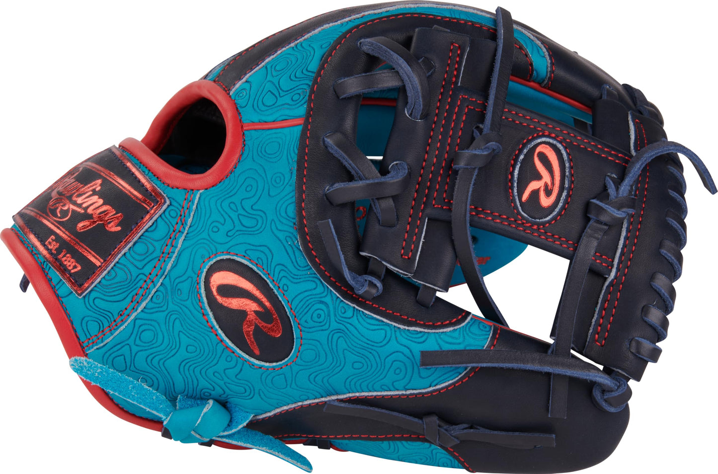 Rawlings | Heart of The Hide | ColorSync | RHT | 11.5" | Infield | Pro I-Web | Teal/Navy/Red