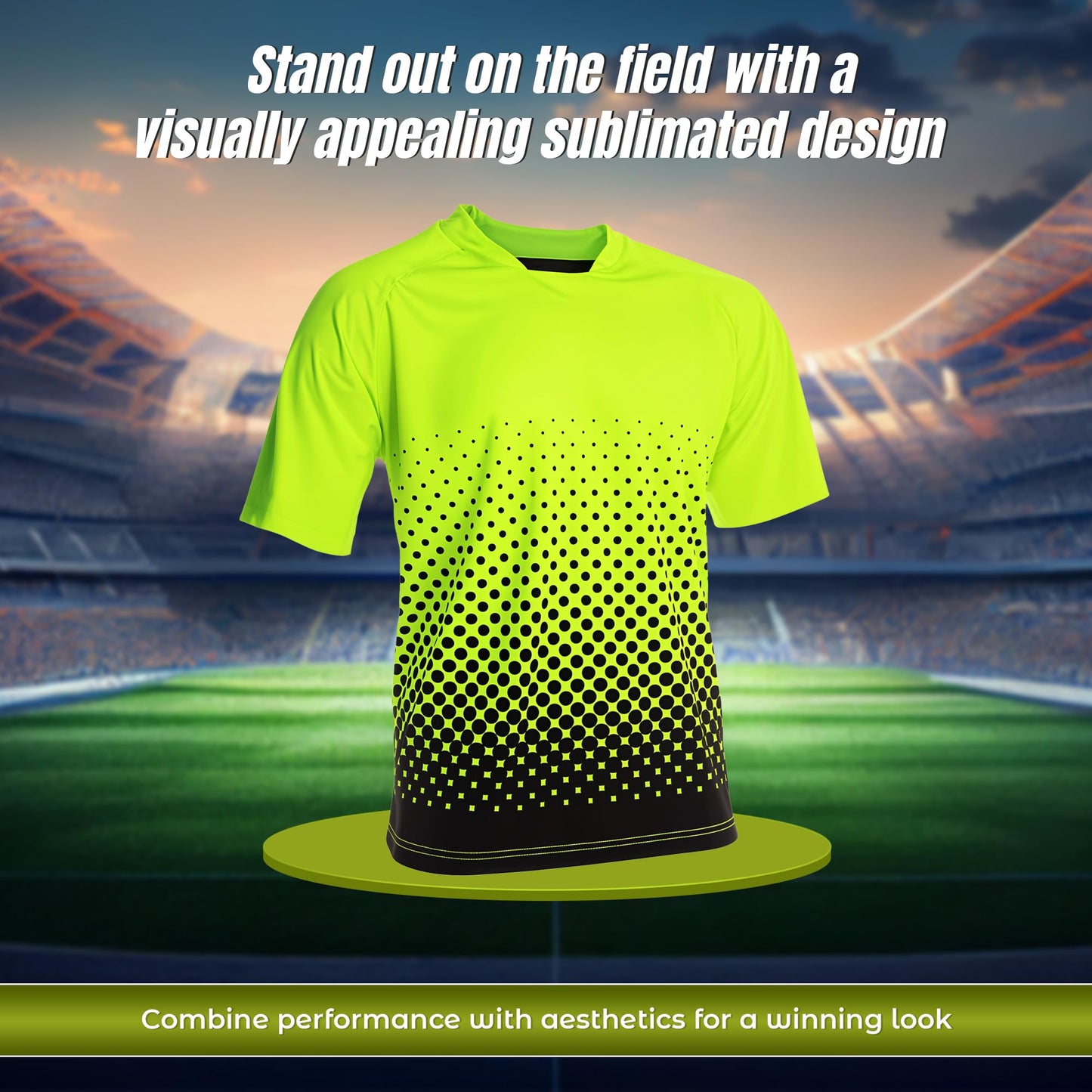 Ventura Short Sleeve Goalkeeper Goalie Jersey - Moisture-Wicking, Lightweight, and Sublimated Design for Soccer Keepers Both Youth and Adults | Neon Green/Black, Size Youth Medium