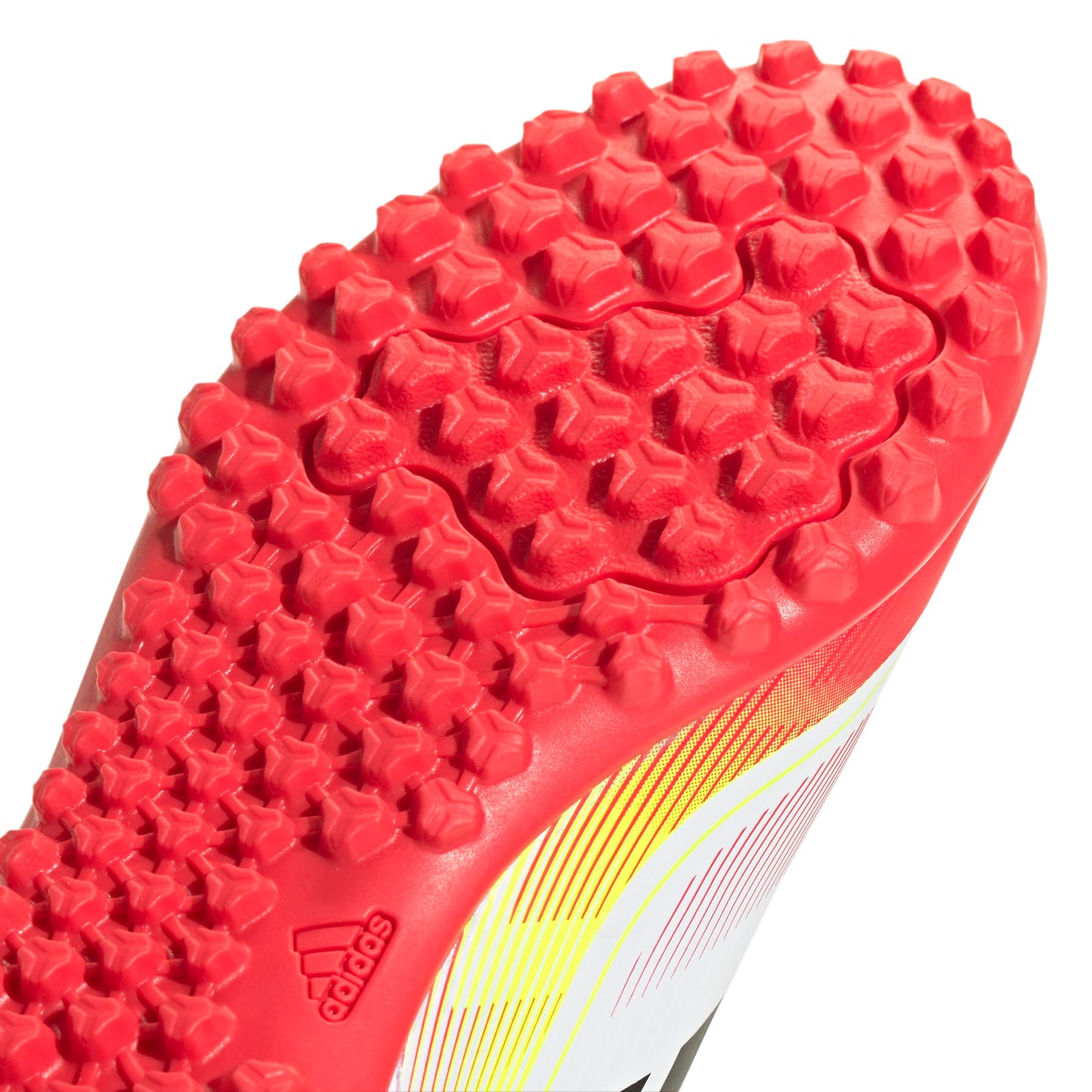 adidas F50 Club Turf Sneaker, White/Black/Solar Yellow, 6 US Unisex Big Kid